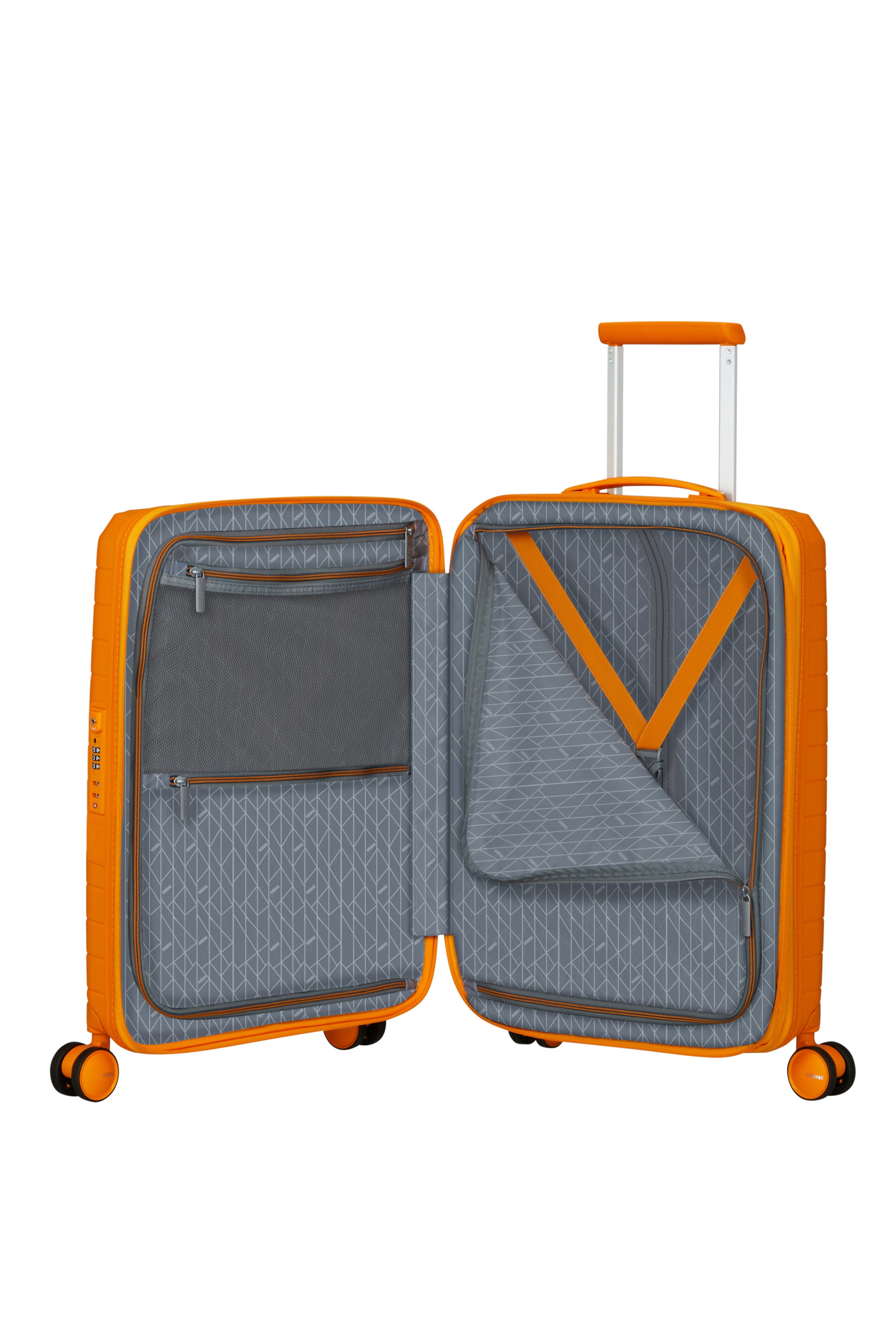 American Tourister FastForward Expandable Carry-On Spinner (20-inch) - RADIANT ORANGE
