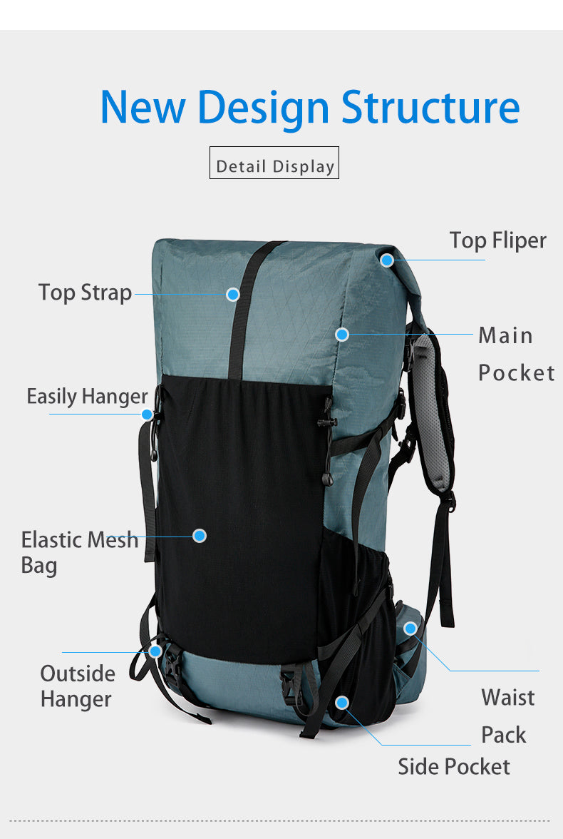 Royal Mountain 40L X-PAC Hiking Backpack, view 7