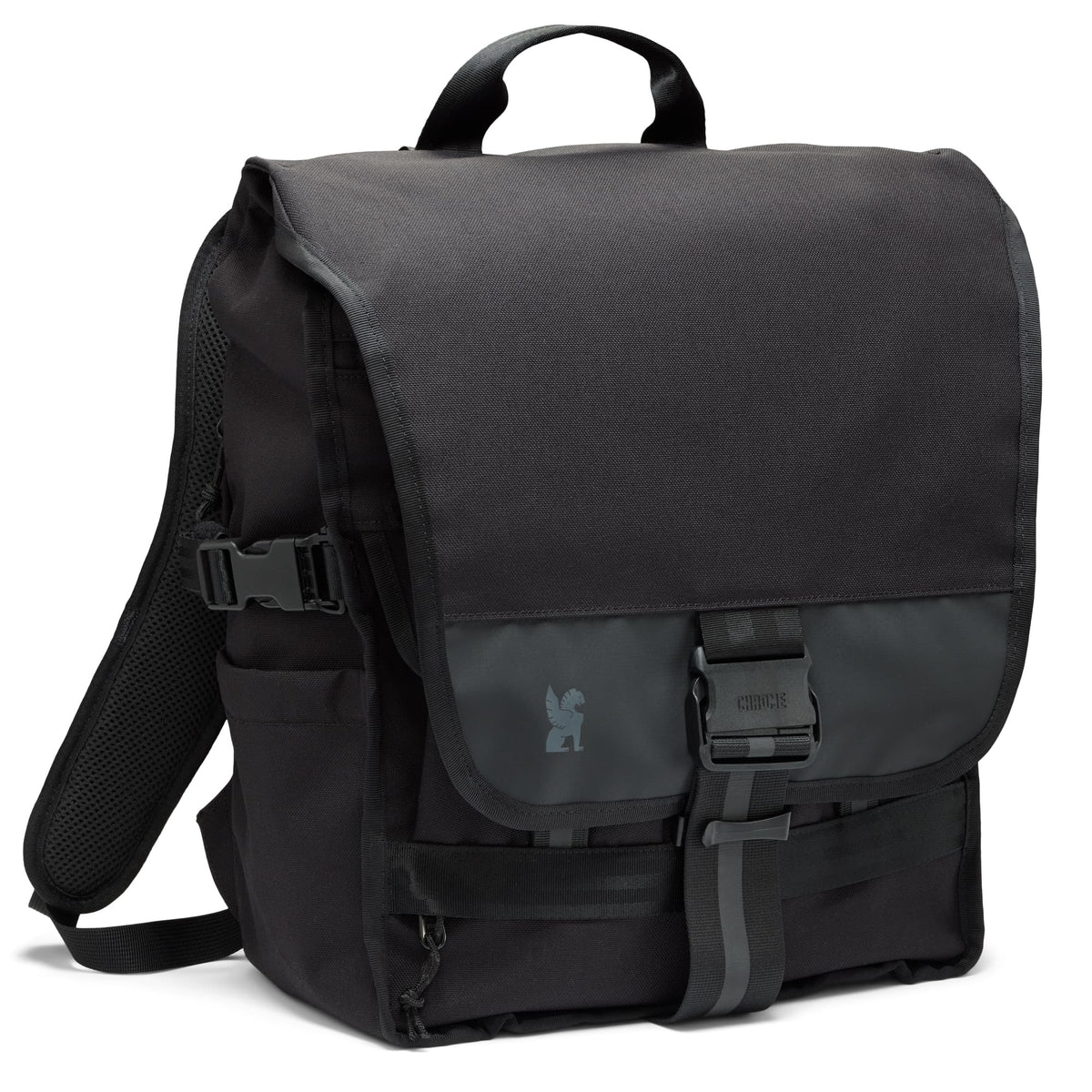 Chrome Industries Warsaw Pack 30L in Black — angle view 2