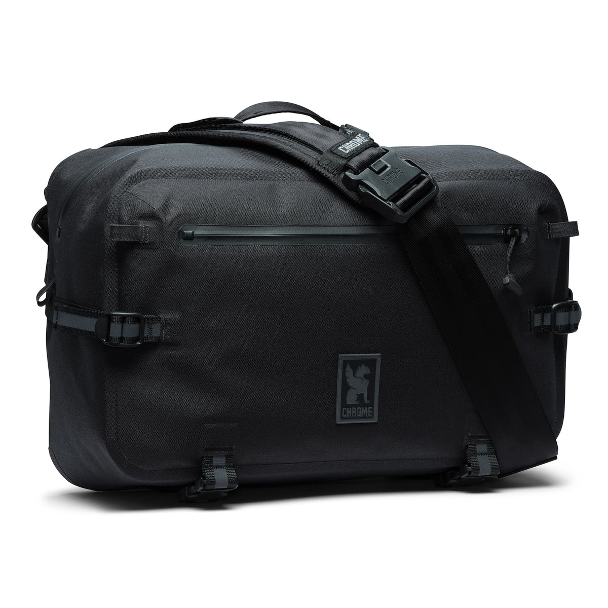 Chrome Industries Kadet Max WP Sling Bag 15L in Black — front view # color_Black