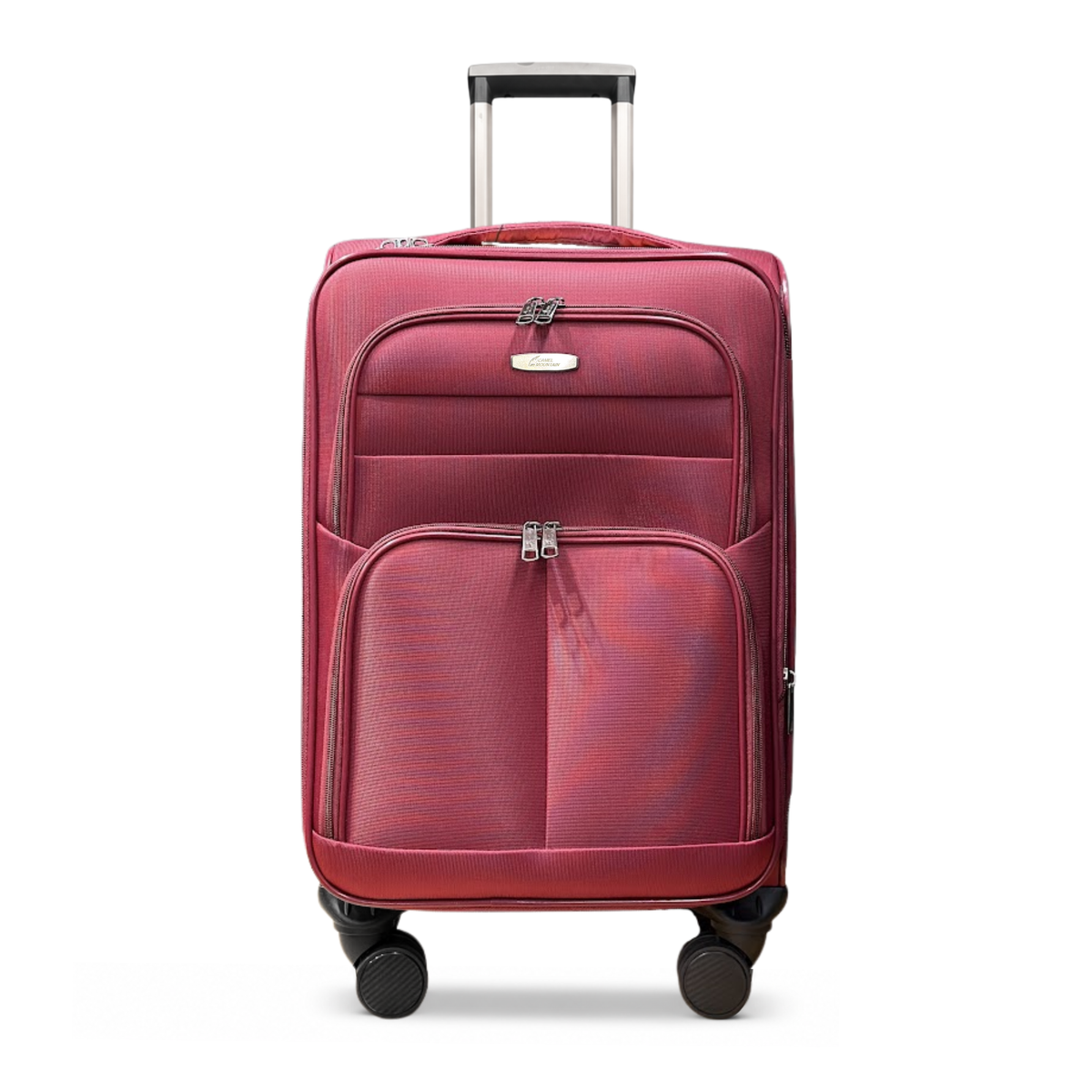 Camel Mountain 9122 Softside Expandable Spinner Luggage in Red — front view