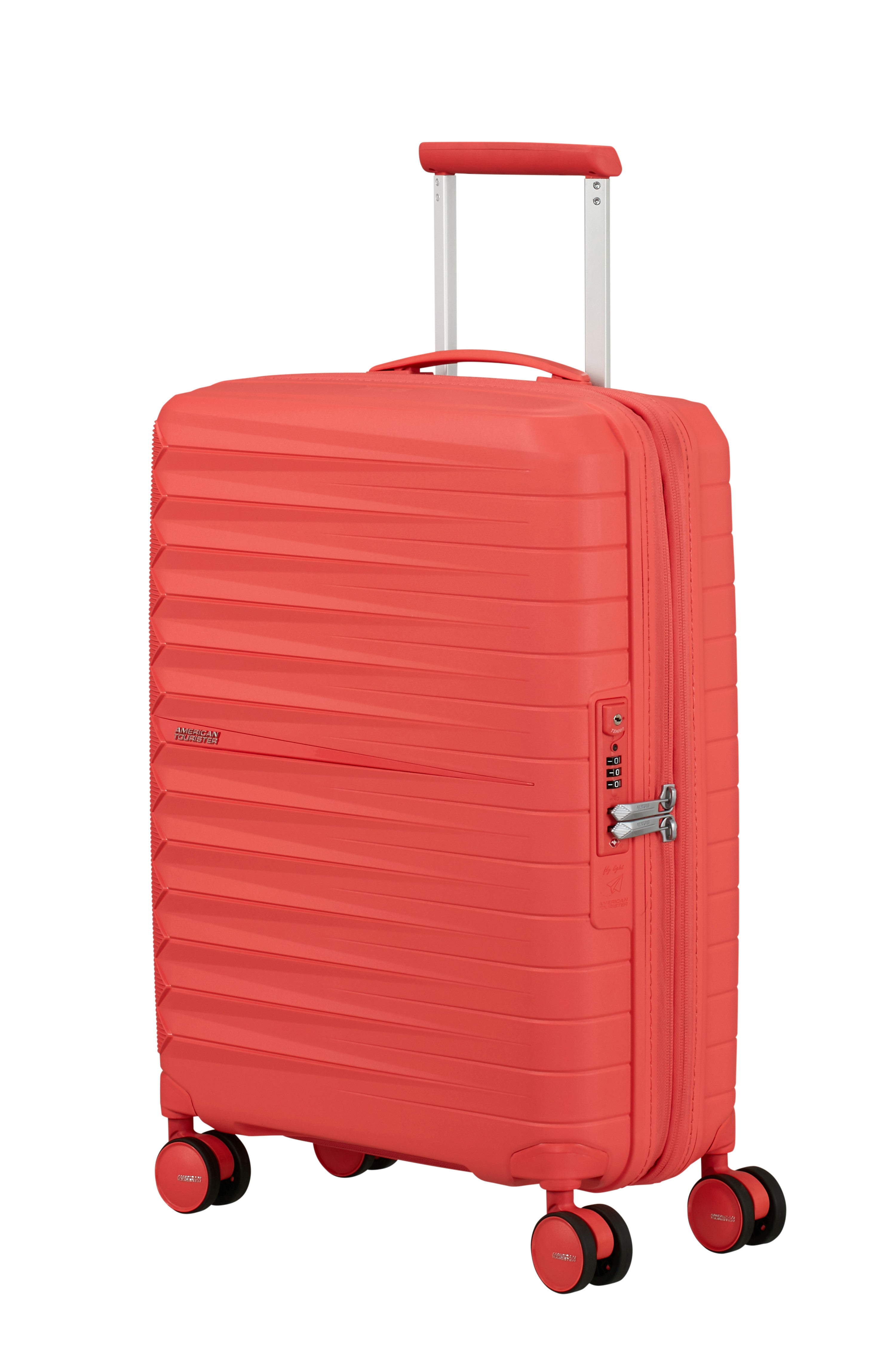 American Tourister FastForward Expandable Carry-On Spinner (20-inch) - SUNSET CORAL