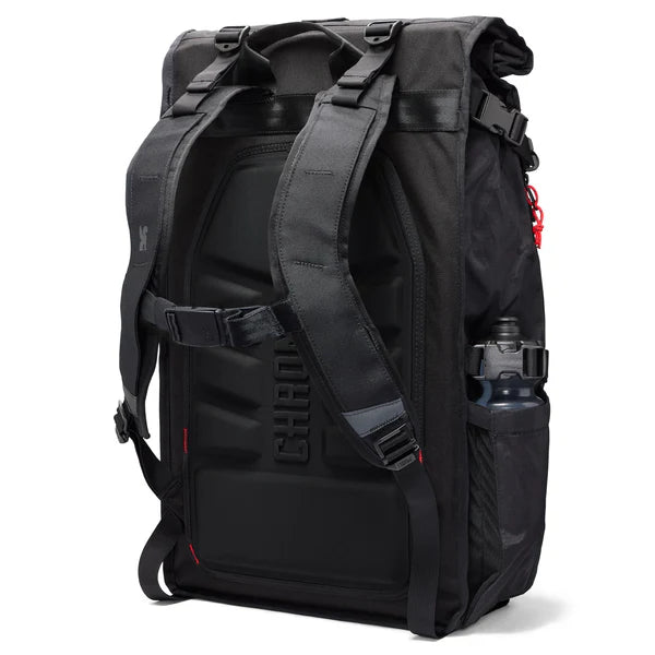 Chrome Industries Barrage 34L backpack – black, front view