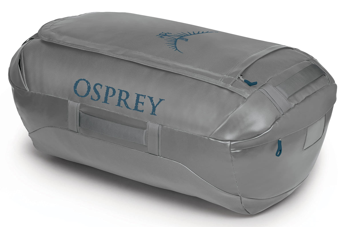 Osprey Transporter 95L Expedition Duffel in Smoke Grey — side view