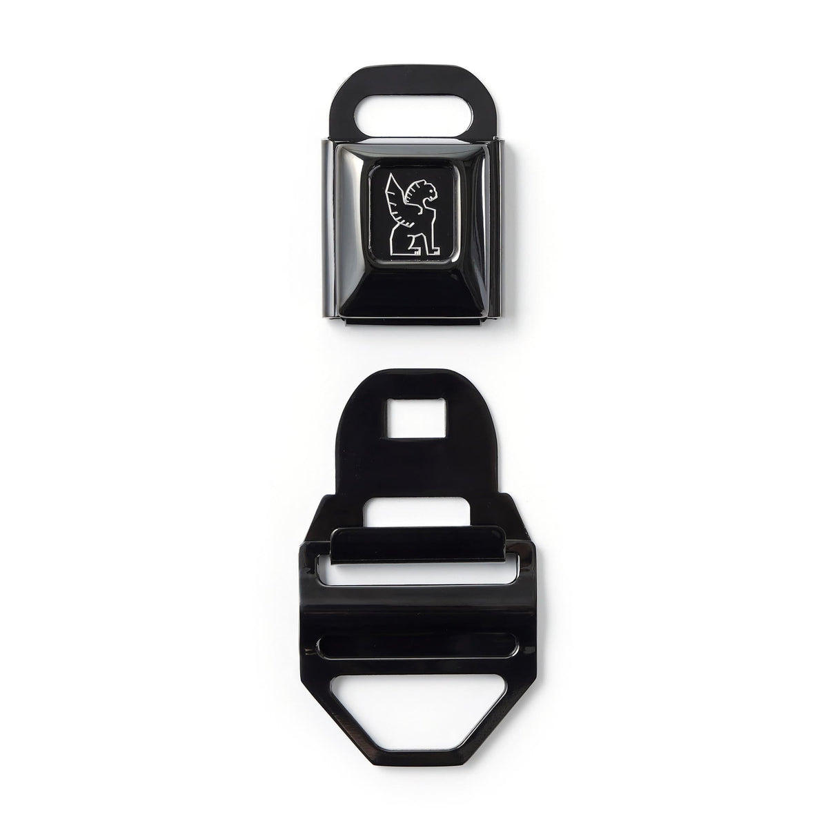 Chrome Industries Seatbelt Buckle Large (2") in Black Chrome — angle view 2