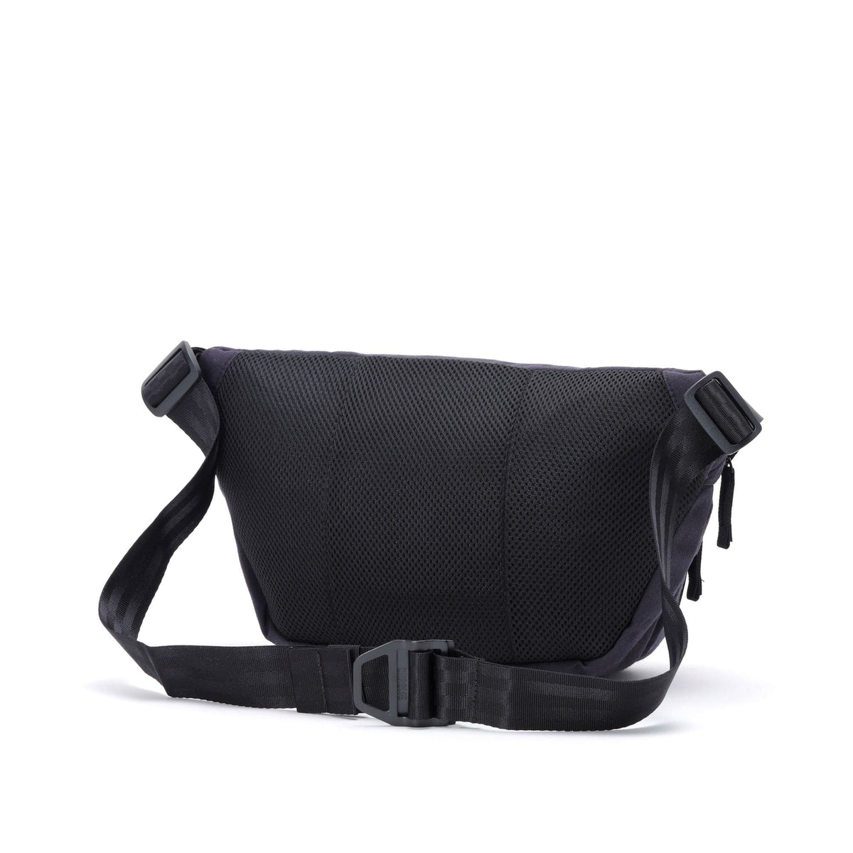 Chrome Industries Bot Flap Sling 5L in Black Canvas Leather — back view