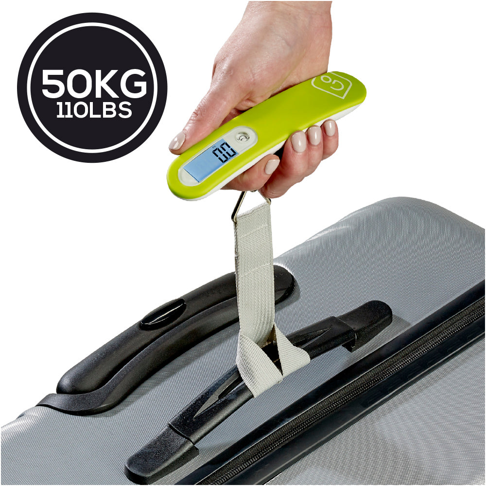 Go Travel Digital Scale in Green — angle view 2