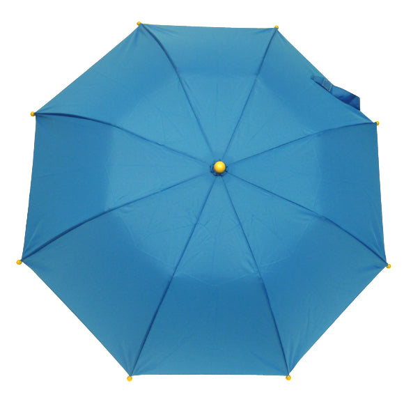 Vista 2037 Kid's Backpack Umbrella in Blue Bear — front view # color_Blue Bear