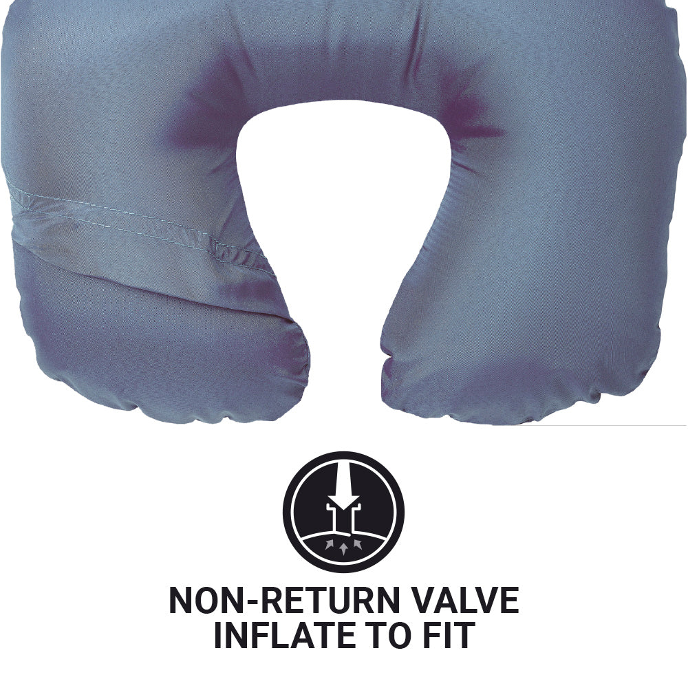 Go Travel Classic Neck Pillow in Blue — in use