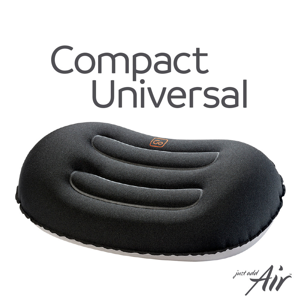 Go Travel Compact Universal Pillow in Black — front view