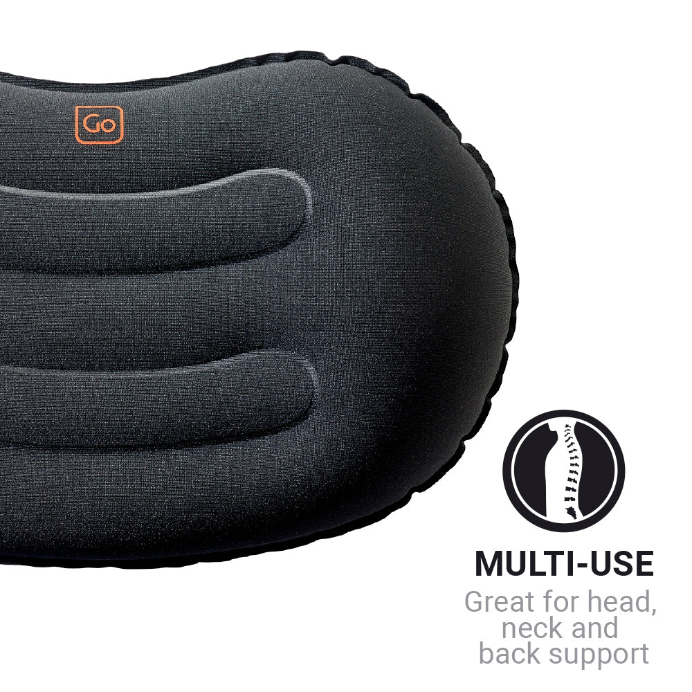 Go Travel Compact Universal Pillow in Black — angle view 2