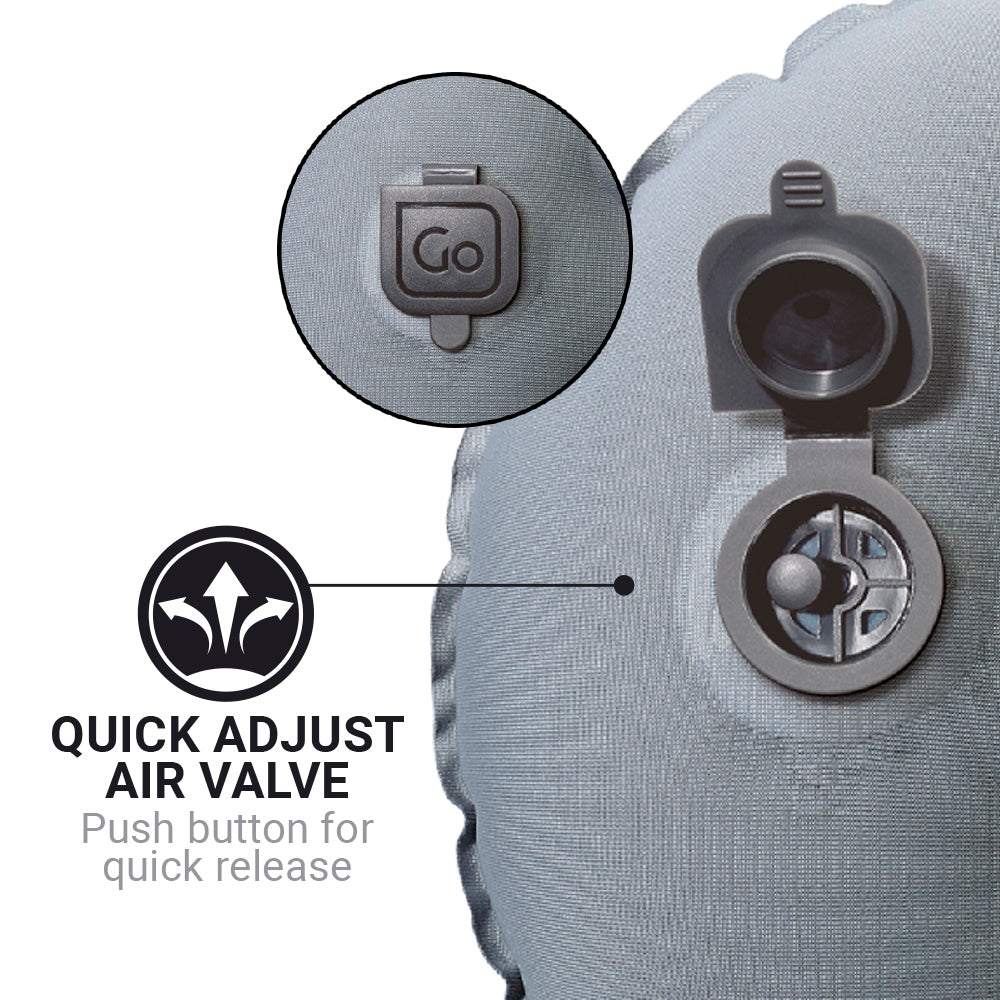 Go Travel Compact Universal Pillow in Black — angle view 3