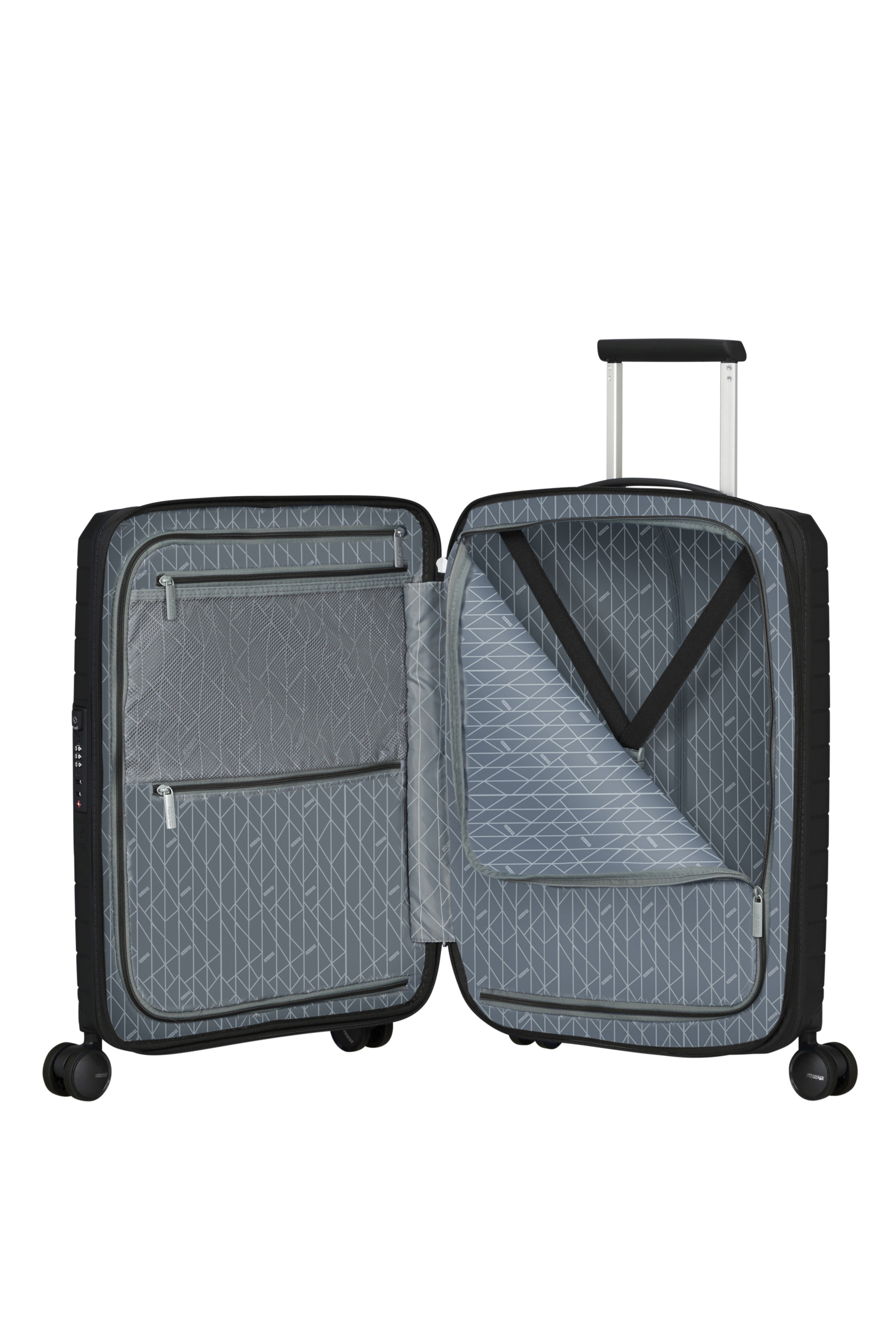 American Tourister FastForward Expandable Carry-On Spinner (20-inch) - FLASH BLACK