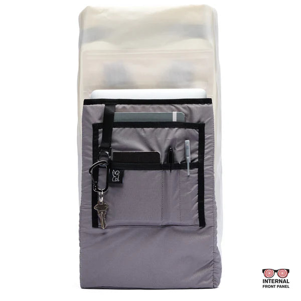 Chrome Industries Urban Ex Rolltop 20L backpack – close-up of the waterproof roll-top closure