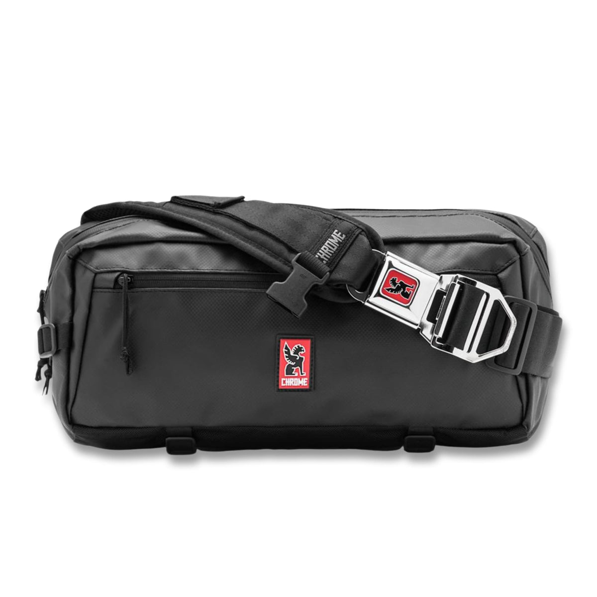 Chrome Industries Kadet Sling Bag 9L in Black Tarp — angle view 2