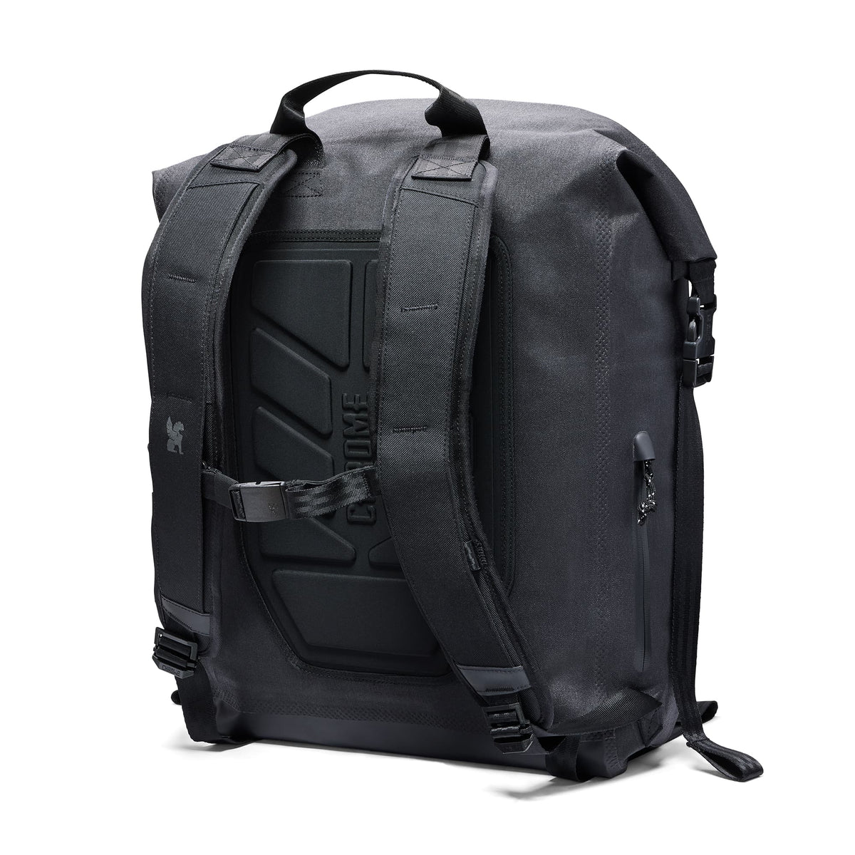 Chrome Industries Urban Ex Rolltop 30L Backpack in Black — back view