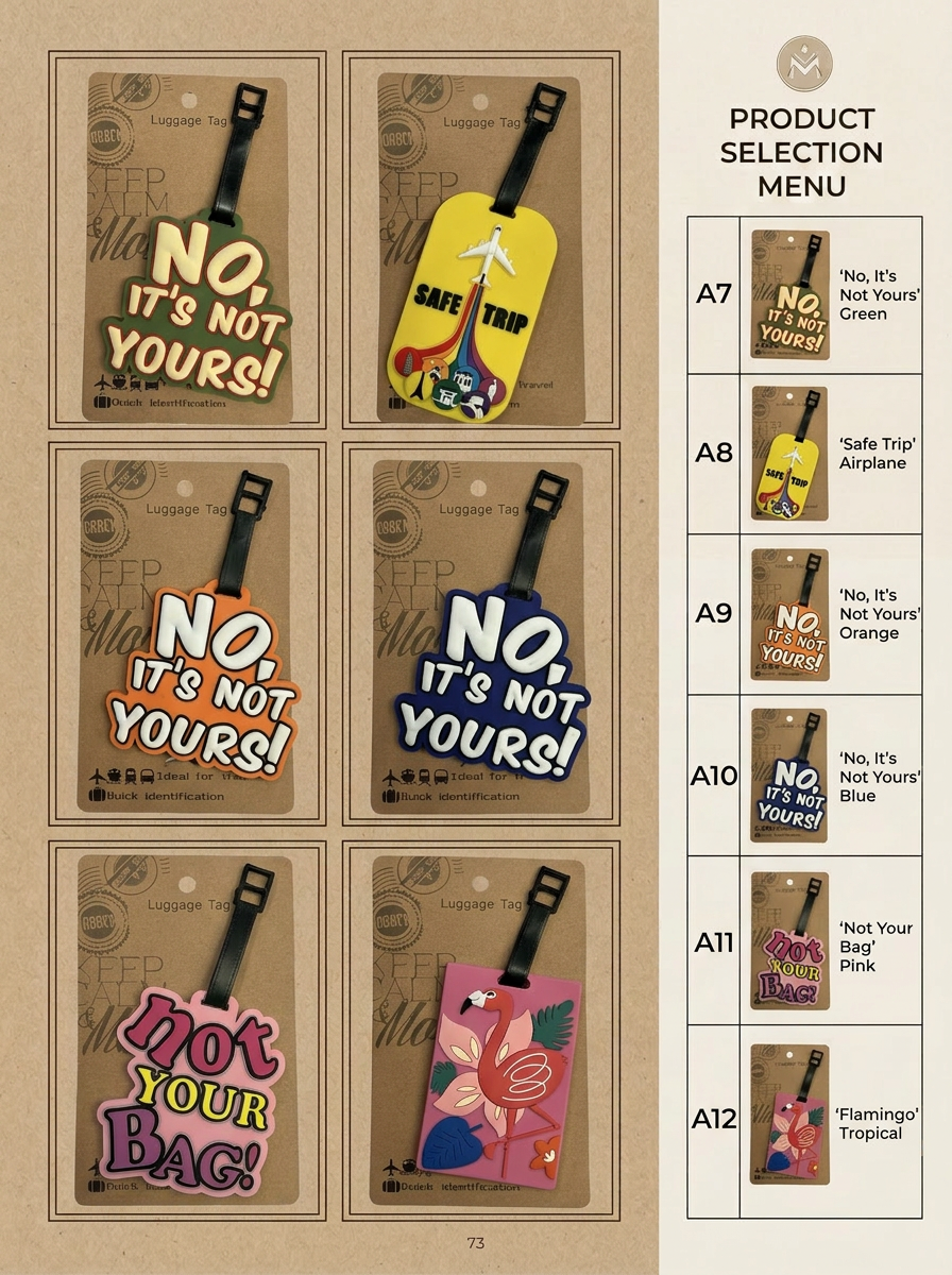 Bon Voyage 91224 ID Luggage Tags- Multi-Colors image 1