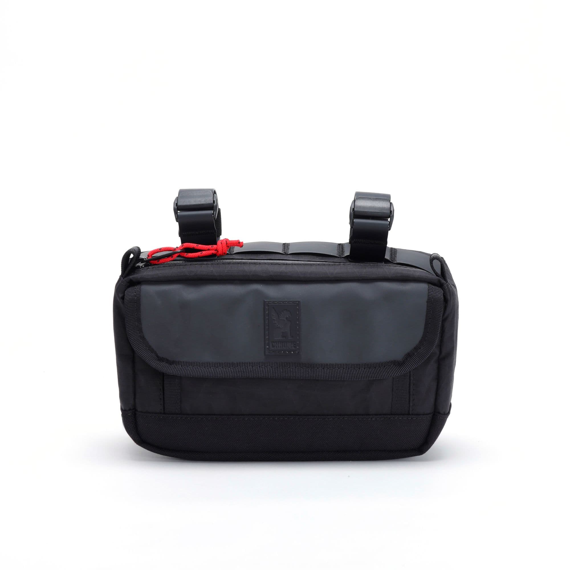 Chrome Industries Holman Handlebar Bag in Black XRF — angle view 2