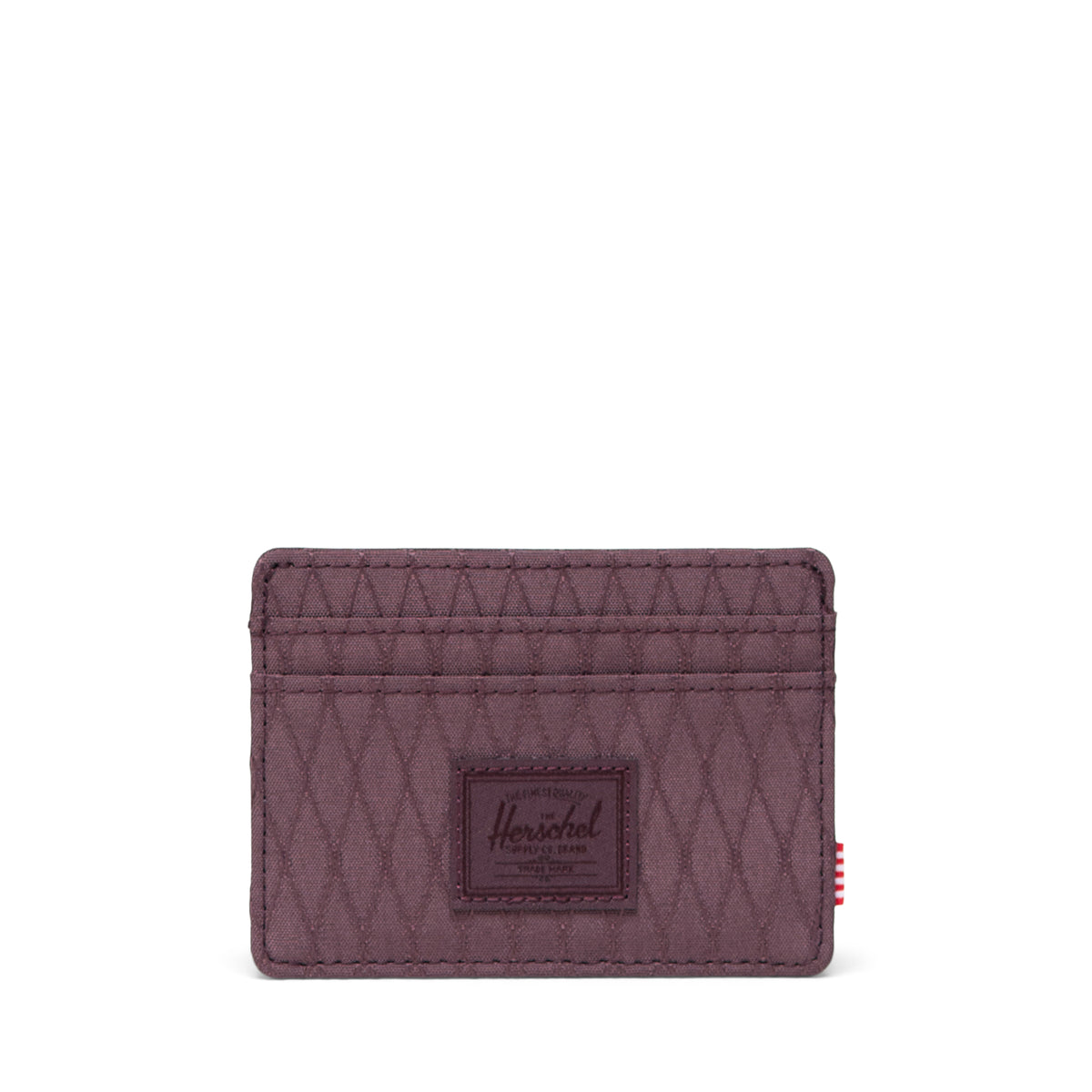 Herschel Charlie Cardholder Wallet RFID in Huckleberry Diamond — front view # color_Huckleberry Diamond