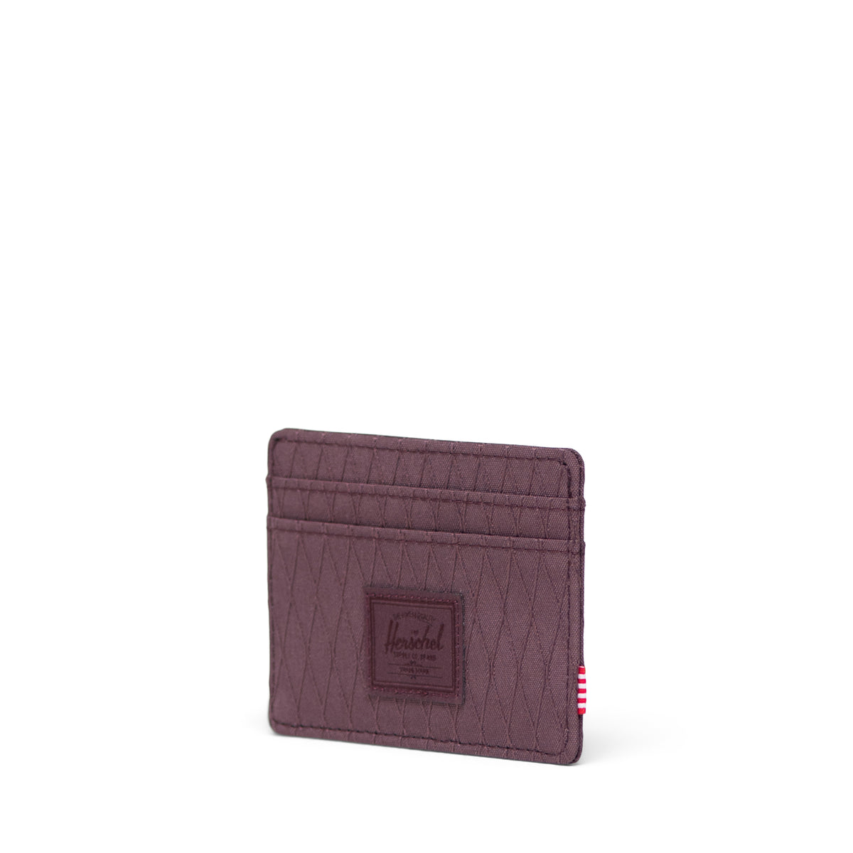 Herschel Charlie Cardholder Wallet RFID in Huckleberry Diamond — angle view 2 # color_Huckleberry Diamond