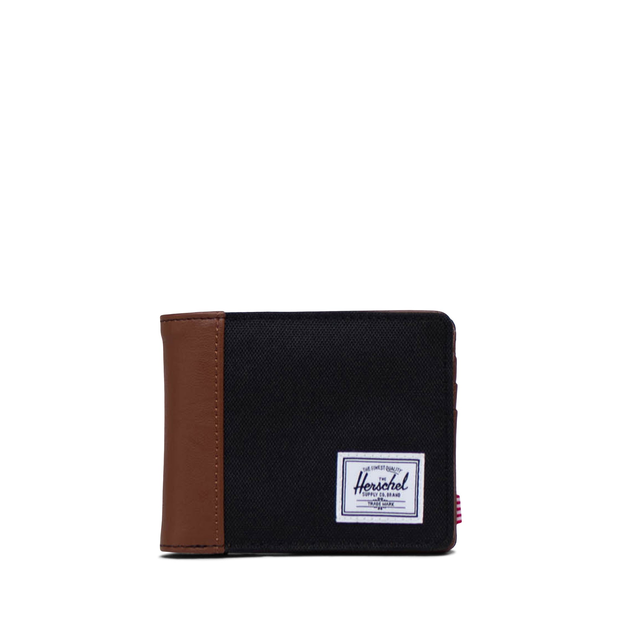 Herschel Hank Wallet RFID in Black/Tan — front view # color_Black/Tan