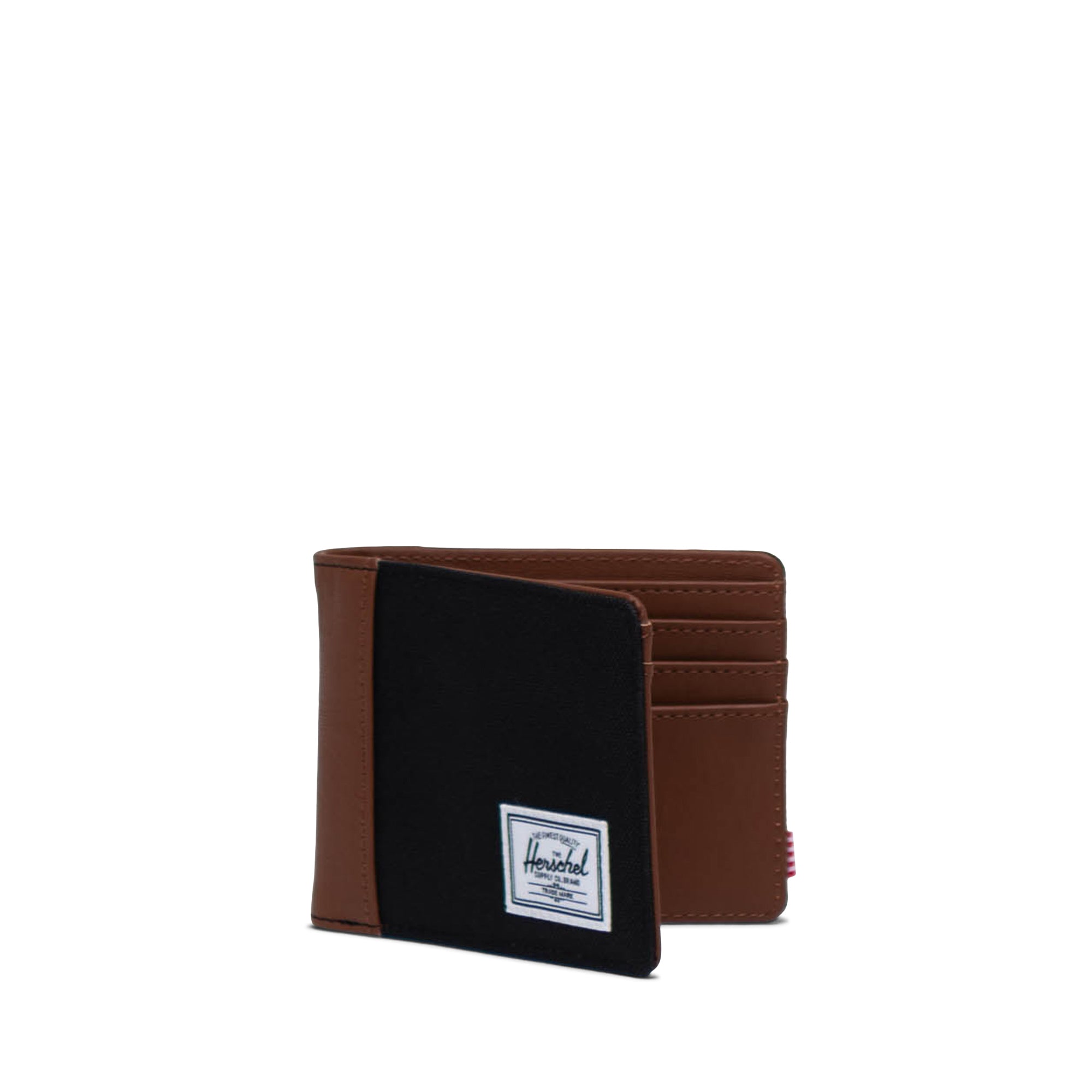 Herschel Hank Wallet RFID in Black/Tan — angle view 2 # color_Black/Tan
