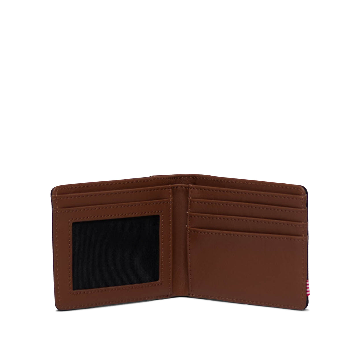 Herschel Hank Wallet RFID in Black/Tan — interior view # color_Black/Tan