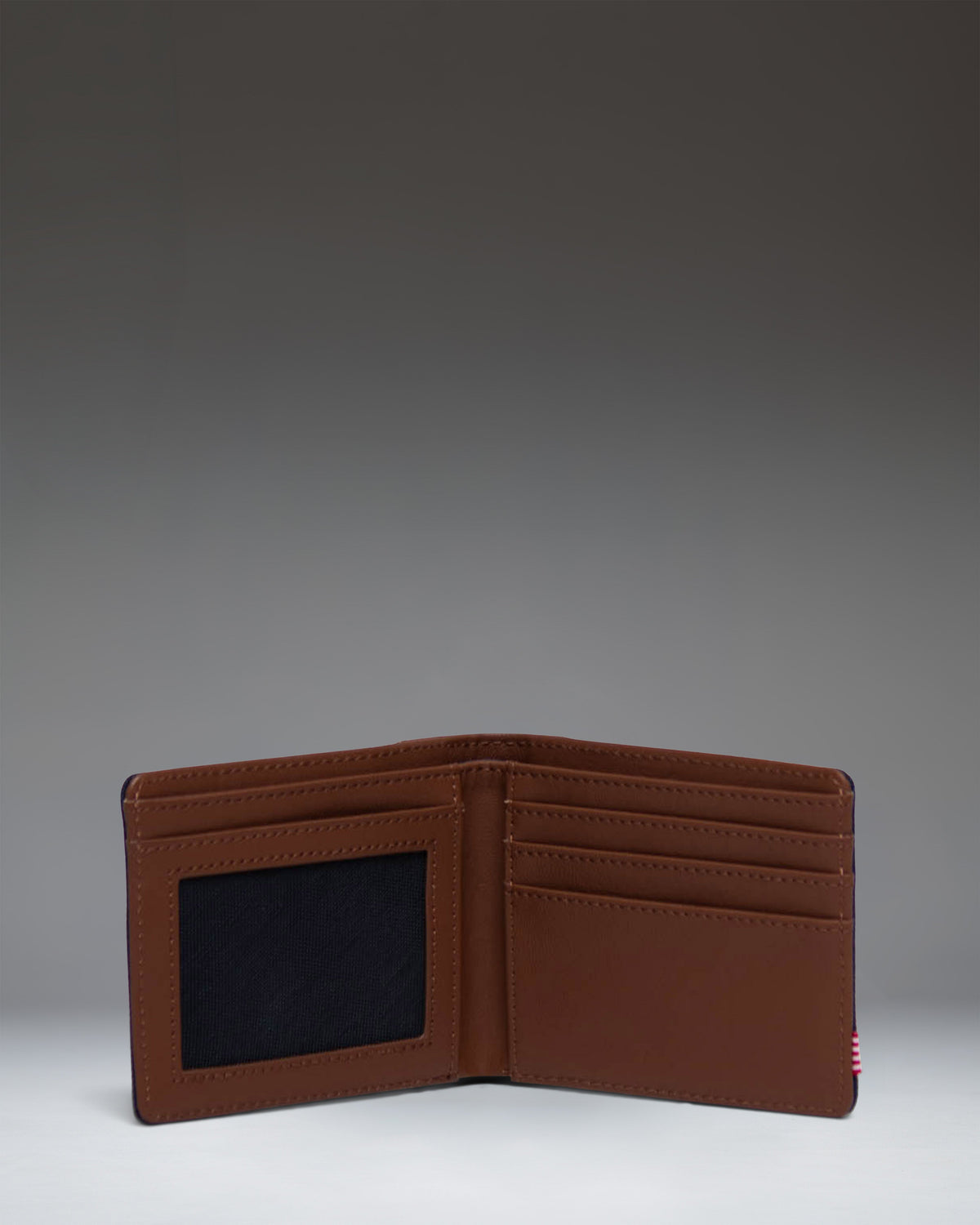 Herschel Hank Wallet RFID in Navy/Tan — interior view