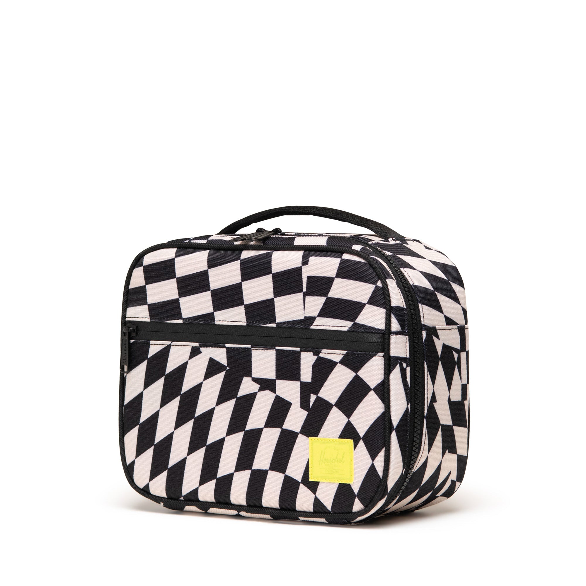 Herschel Pop Quiz Lunch Box Little Herschel 5L in Warp Check — three-quarter view