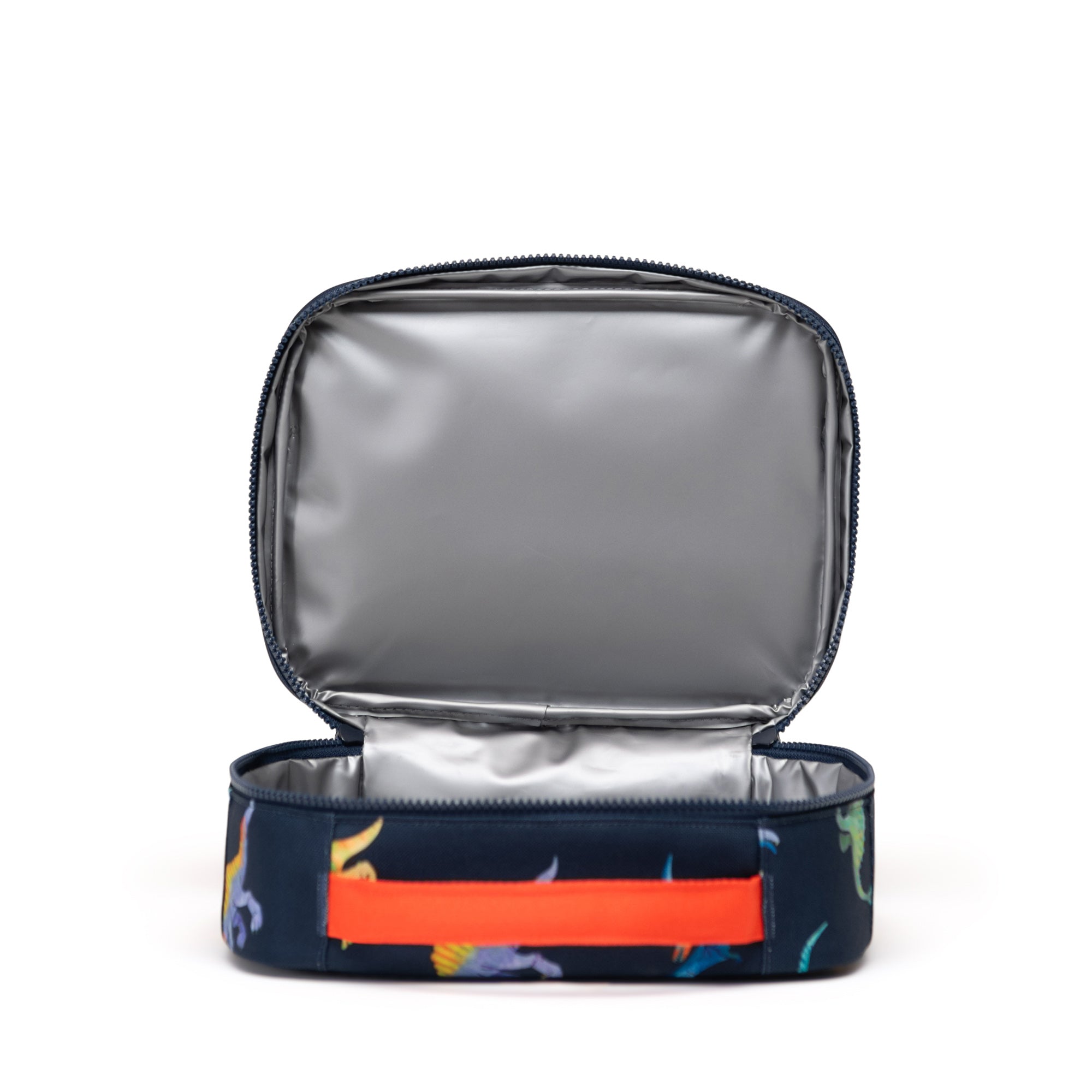 Herschel Pop Quiz Lunch Box Little Herschel 5L in Watercolour Dinos Darkest Navy — interior view