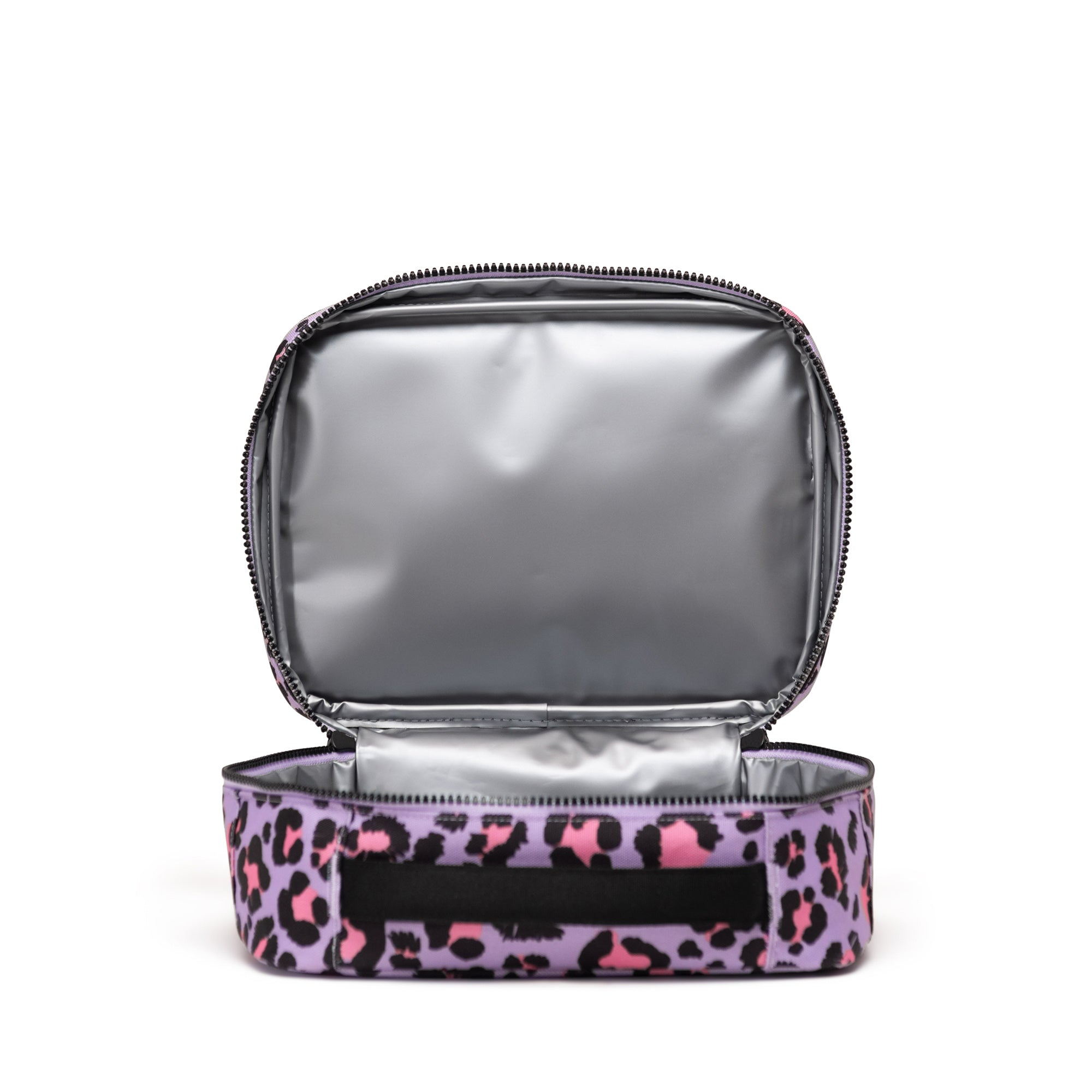Herschel Pop Quiz Lunch Box Little Herschel 5L in Scribble Leopard Sachet Pink — interior view