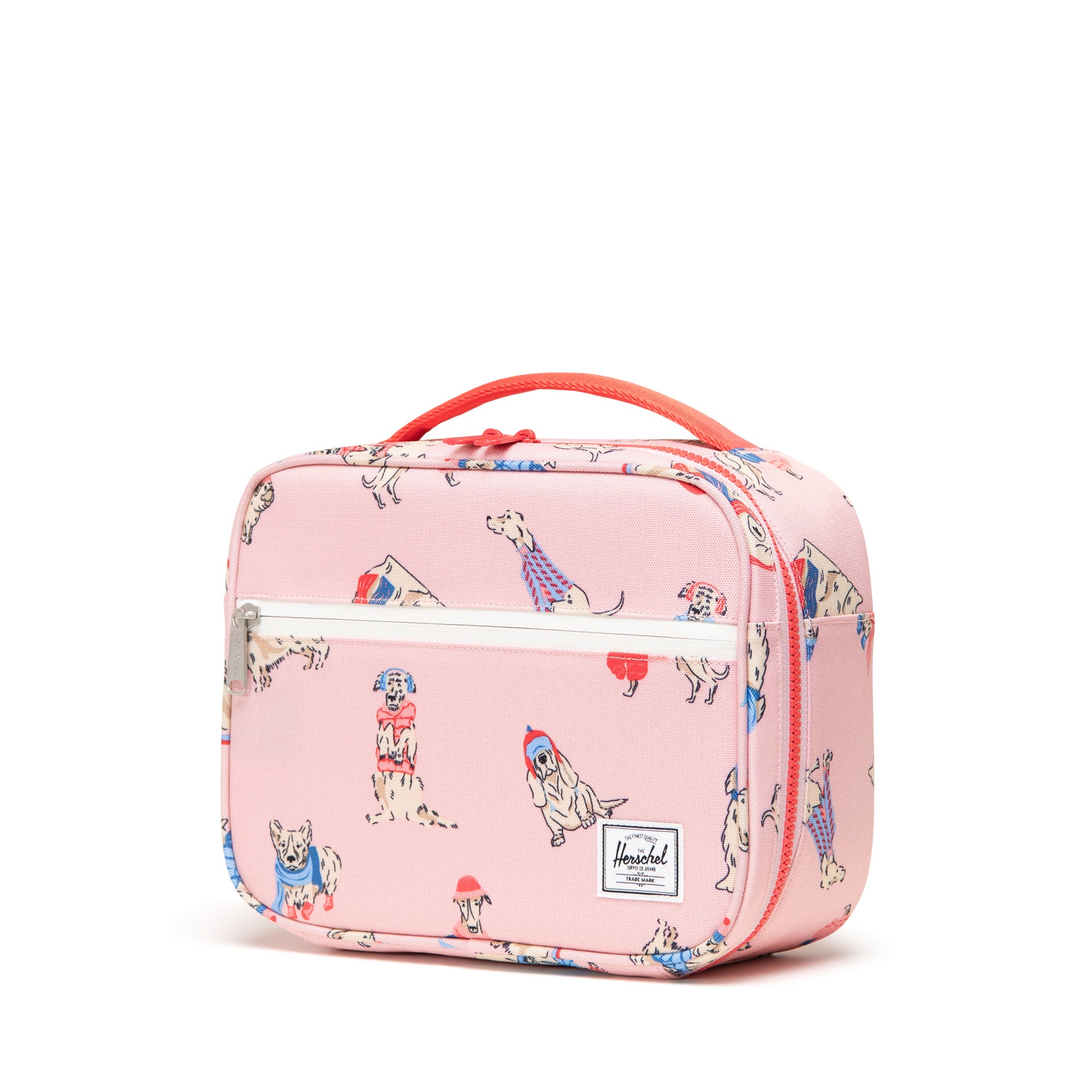 Herschel Pop Quiz Lunch Box Little Herschel 5L in Fashion Dogs — three-quarter view