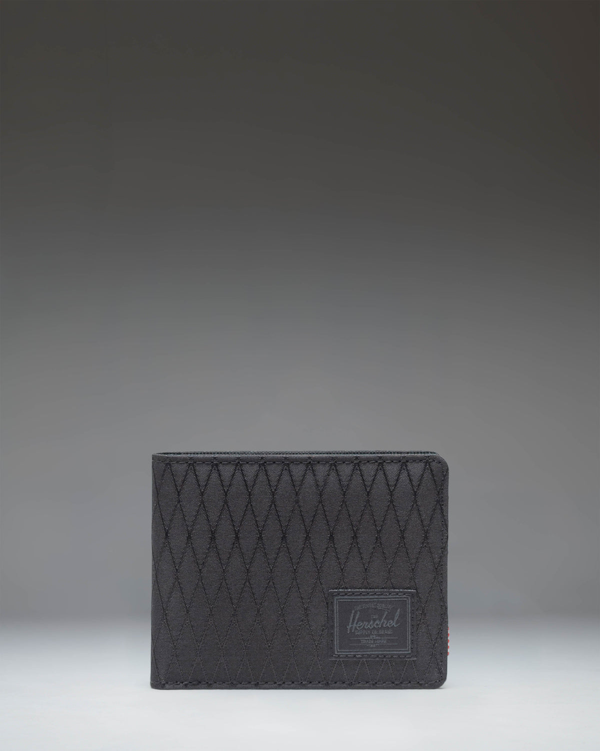 Herschel Roy Wallet in Black Diamond/Black — front view