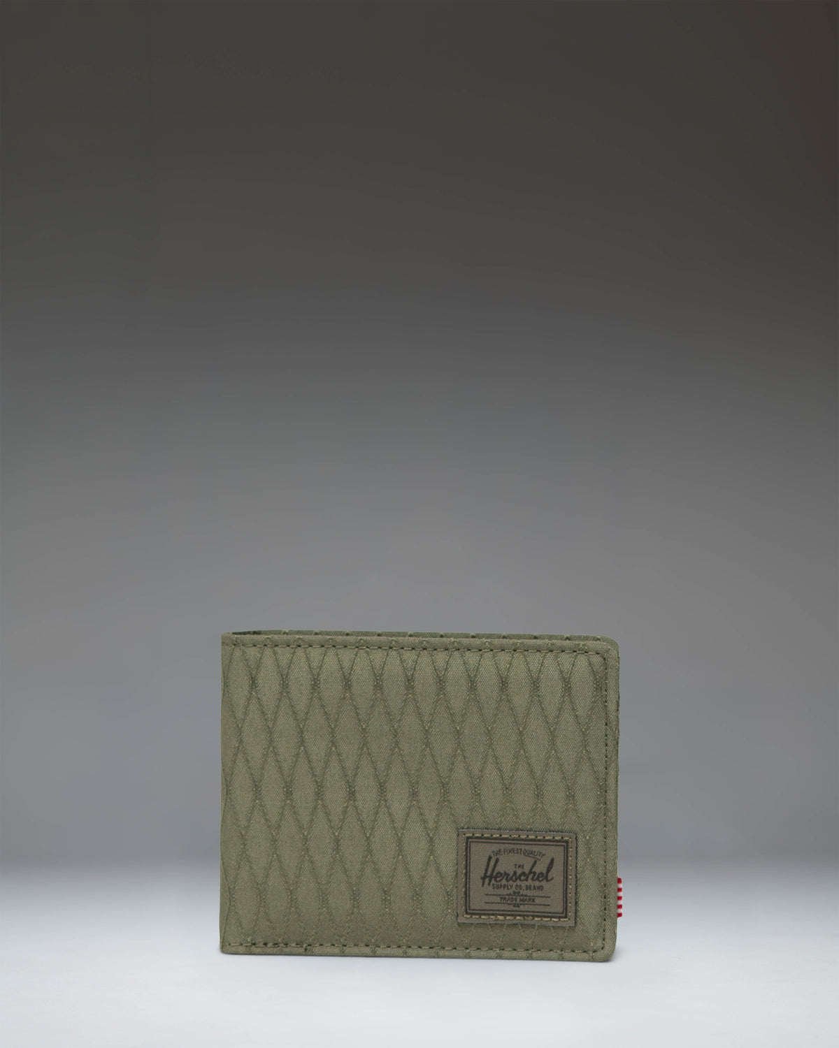 Herschel Roy Wallet in Ivy Green Diamond — front view