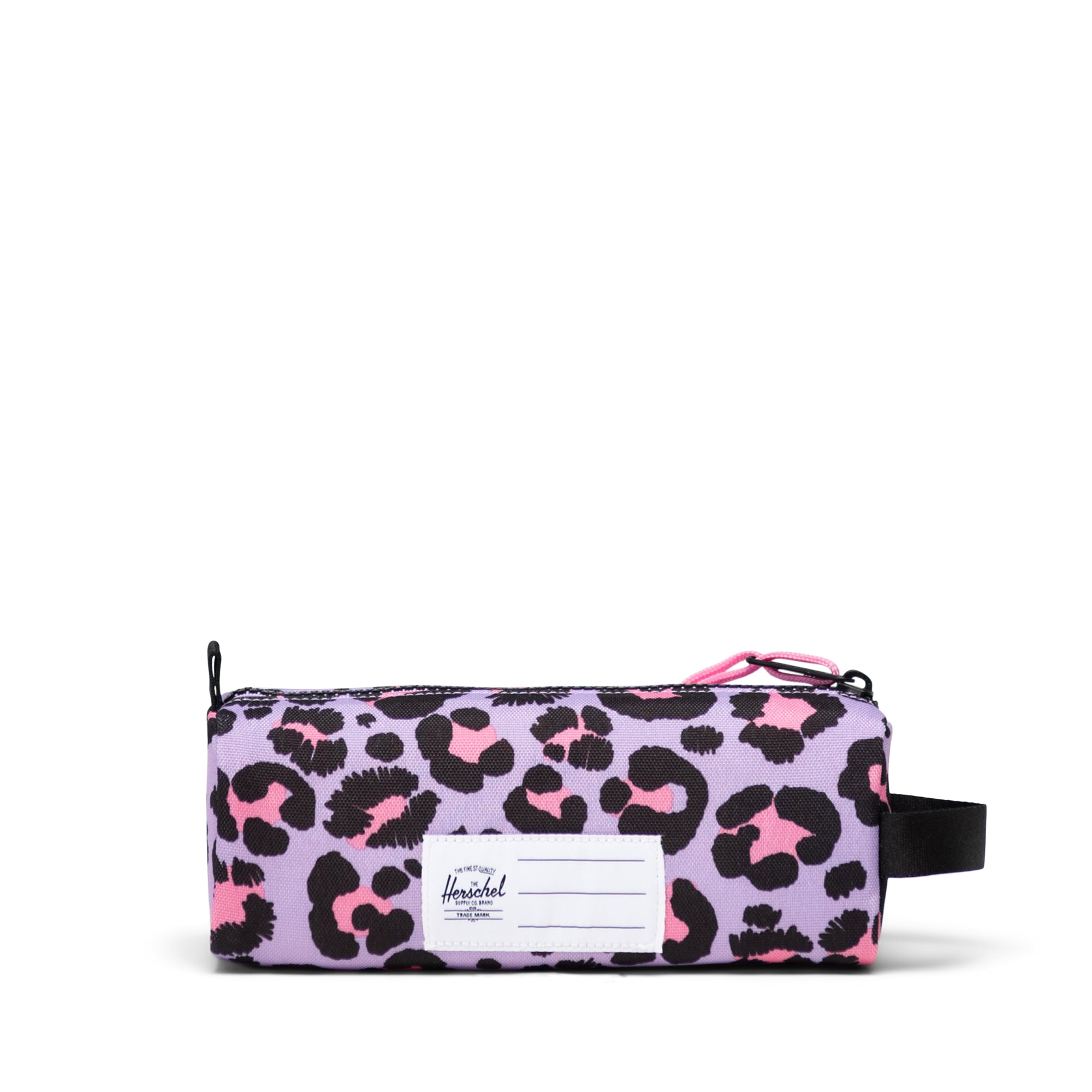 Herschel Settlement Pencil Case Little Herschel 1L in Scribble Leopard Sachet Pink — back view