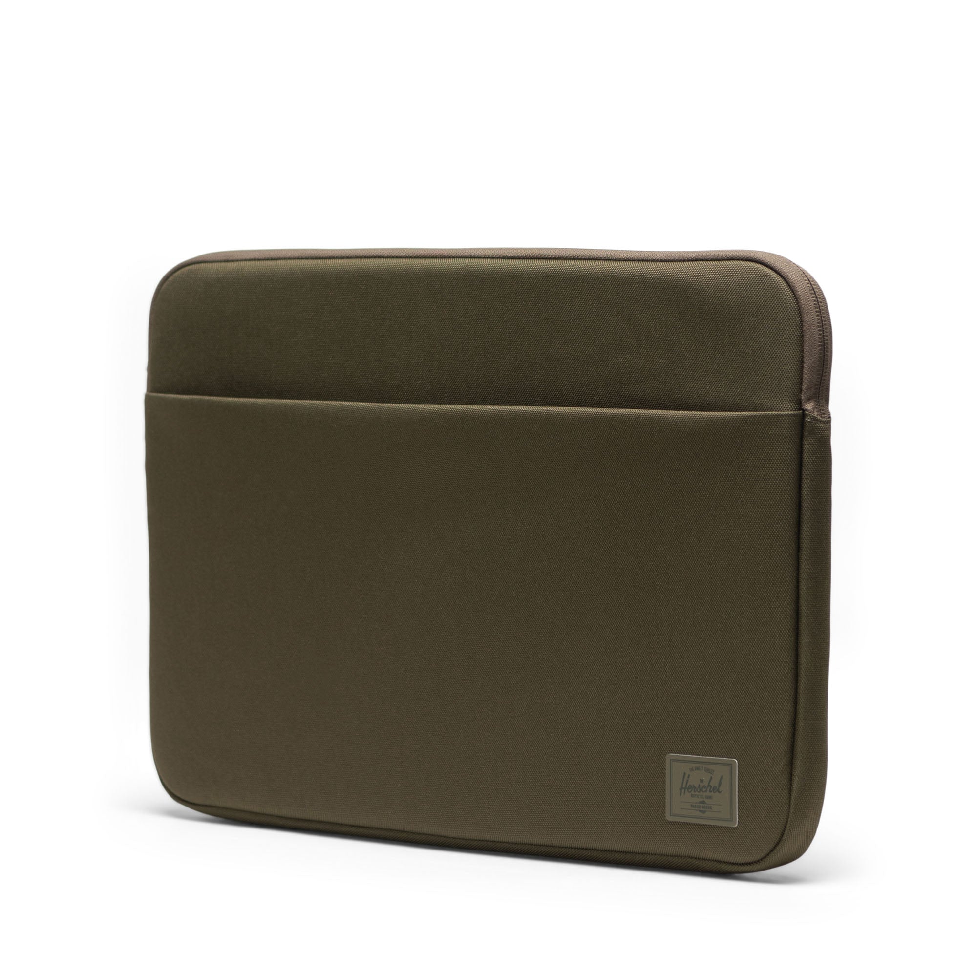 Herschel Denman Laptop Sleeve 15-16 Inch in Ivy Green Tonal — three-quarter view