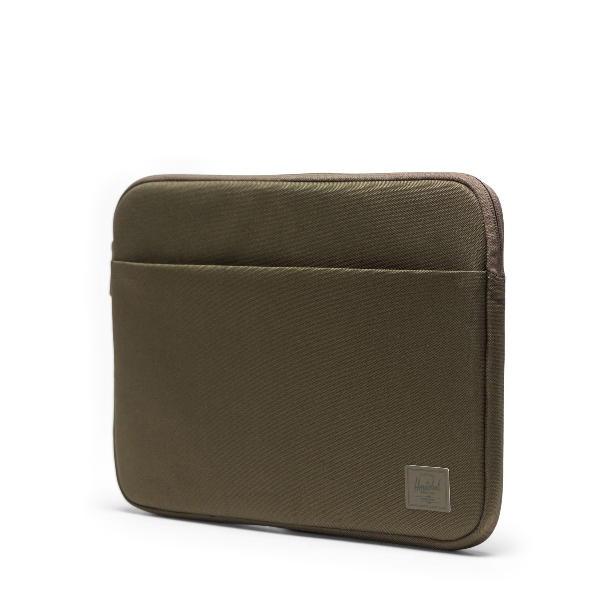 Herschel Denman Laptop Sleeve 14 Inch in Ivy Green Tonal — three-quarter view
