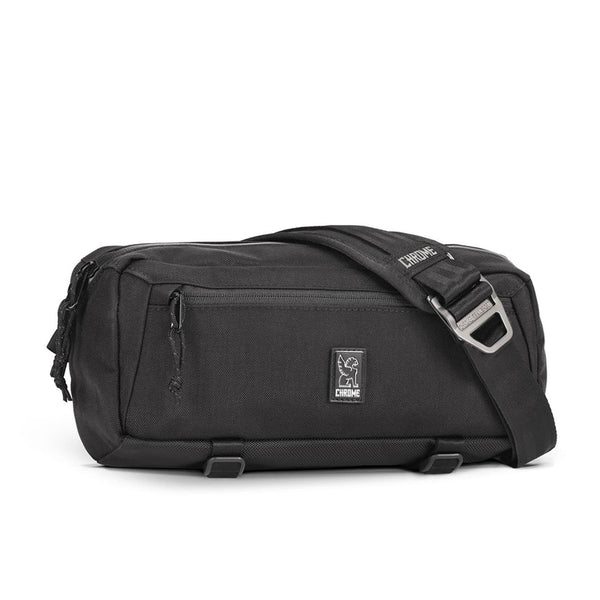 Chrome Industries Mini Kadet 5L sling bag – blue, open showing the interior