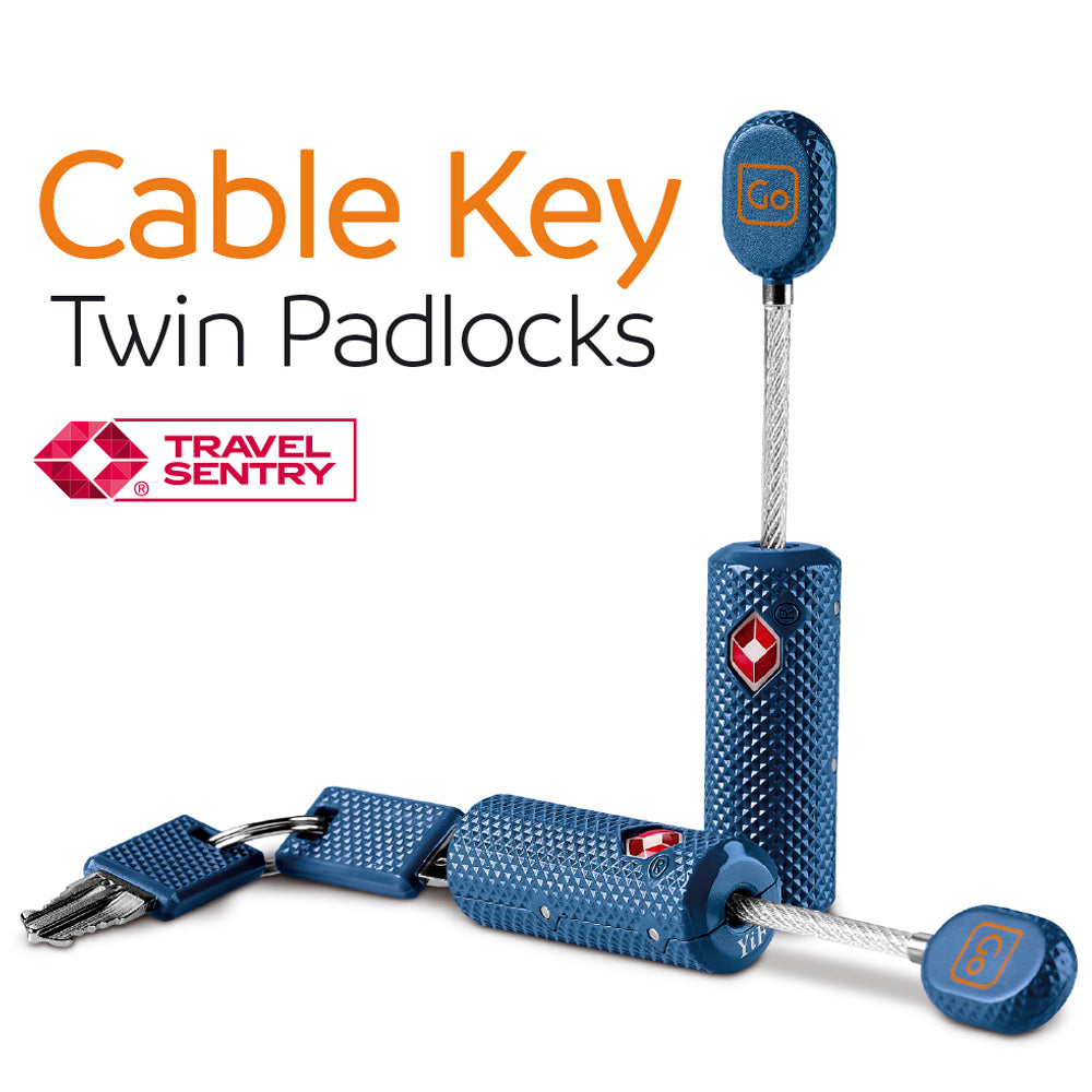 Go Travel Cable Key Twin Padlocks TSA – pair with keys