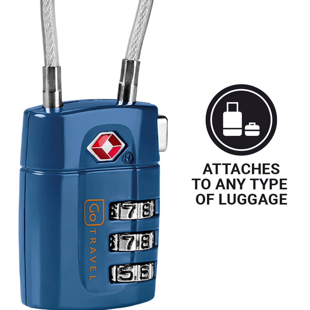 Go Travel TSA Combi Cable Padlocks – dial detail