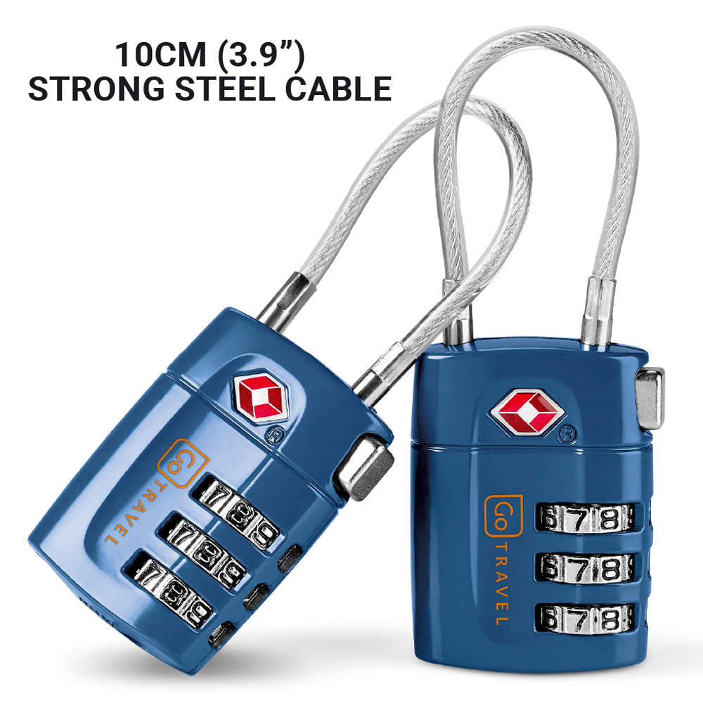 Go Travel TSA Combi Cable Padlocks – cable shackle in use