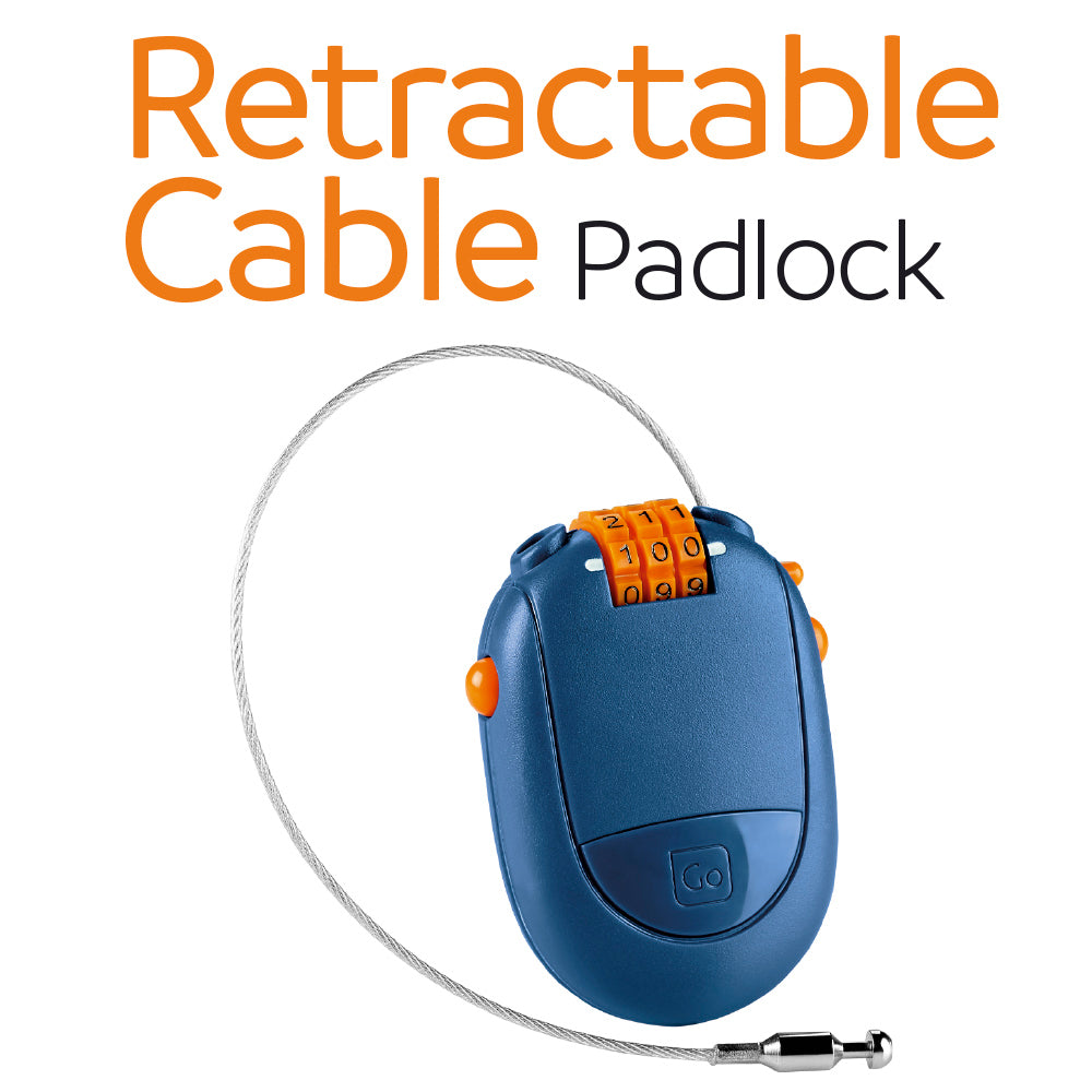 Go Travel Retractable Cable Padlock – front view
