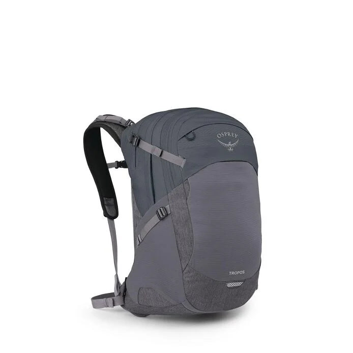 Osprey Tropos Backpack 32L – grey and blue, three-quarter view