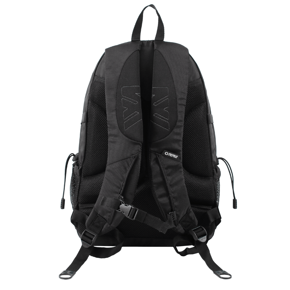 J World Gravit Laptop Backpack in Black — back view 2 # color_Black
