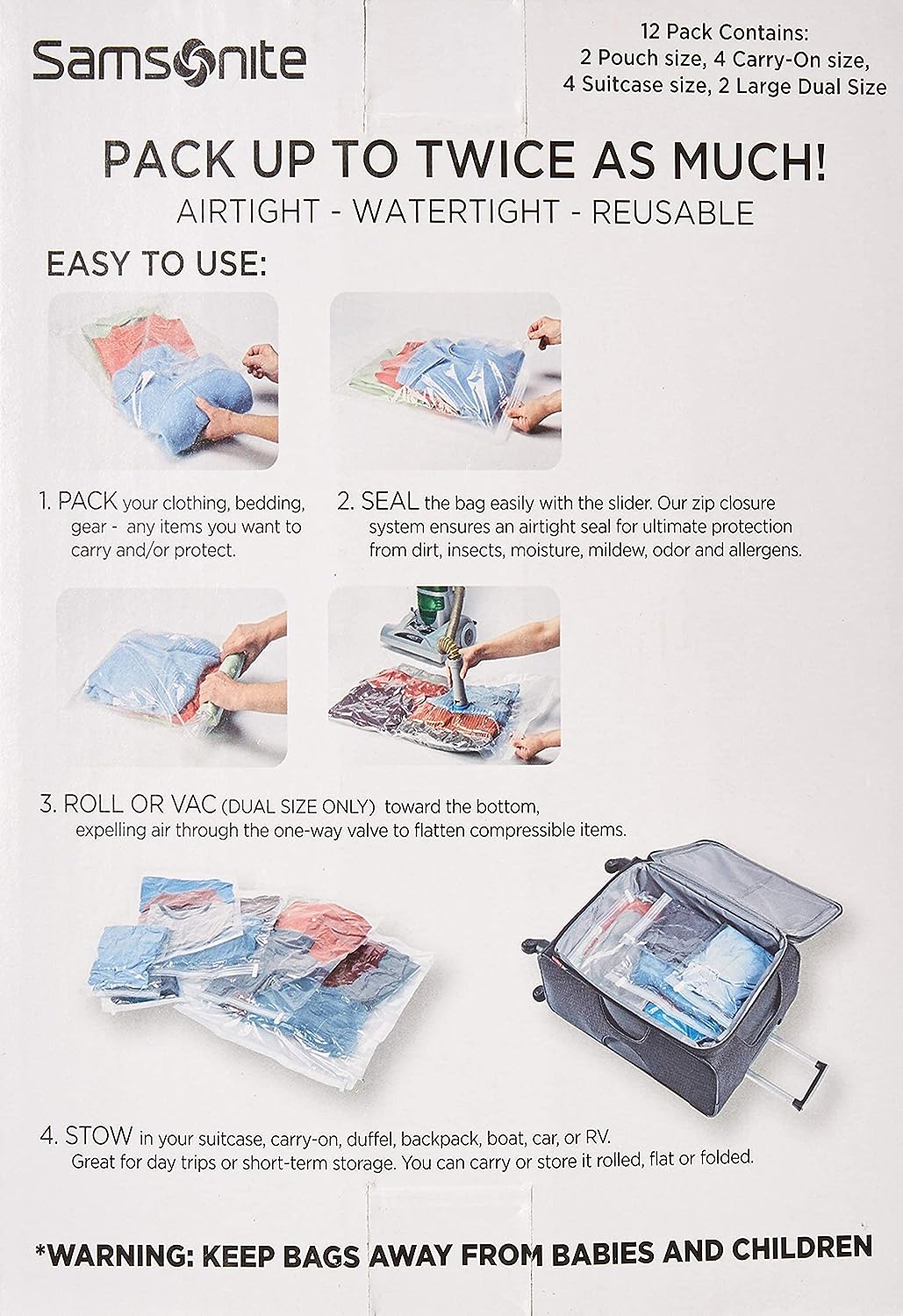 Samsonite 12 Pack Compression Bags image 1