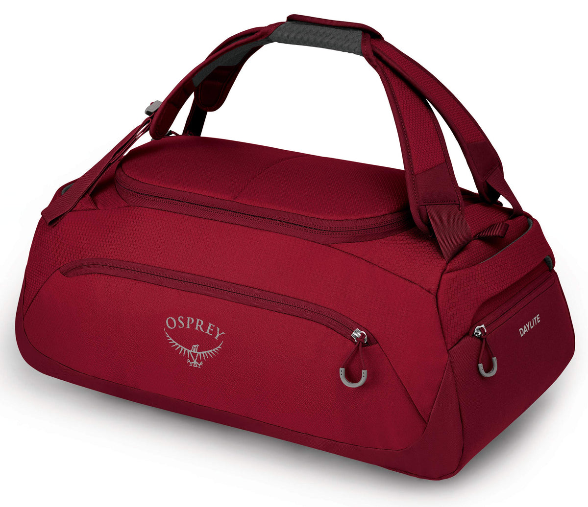 Osprey Daylite Duffel 30L in Cosmic Red — front view # color_Cosmic Red