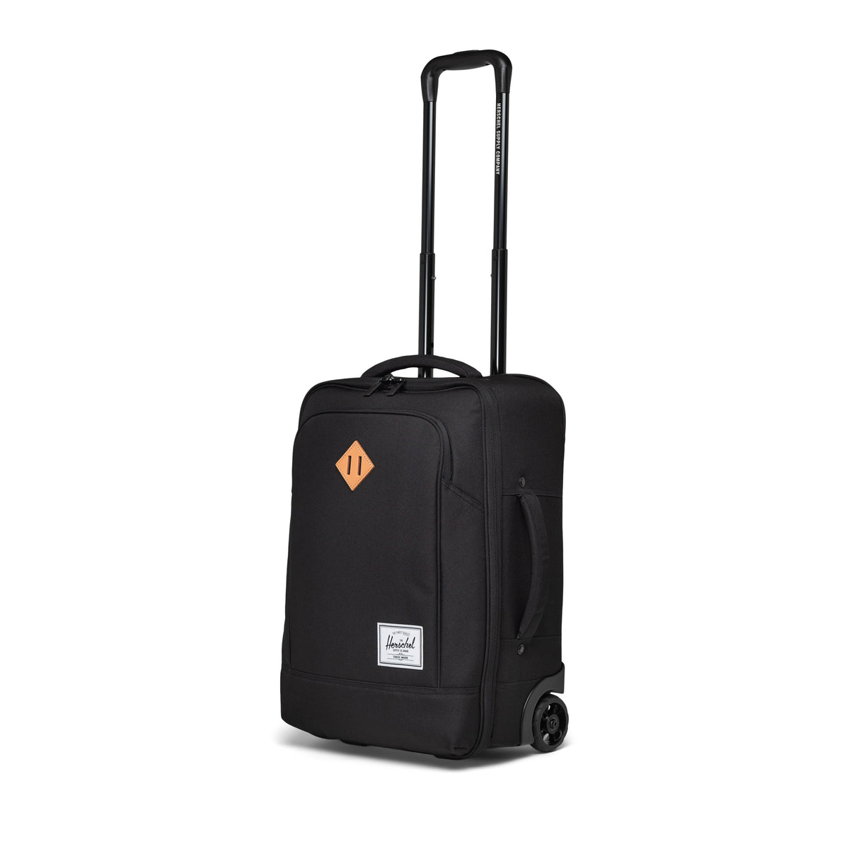 Herschel Heritage Softshell Luggage | Large Carry On - 37L in Black — angle view 3 # color_Black