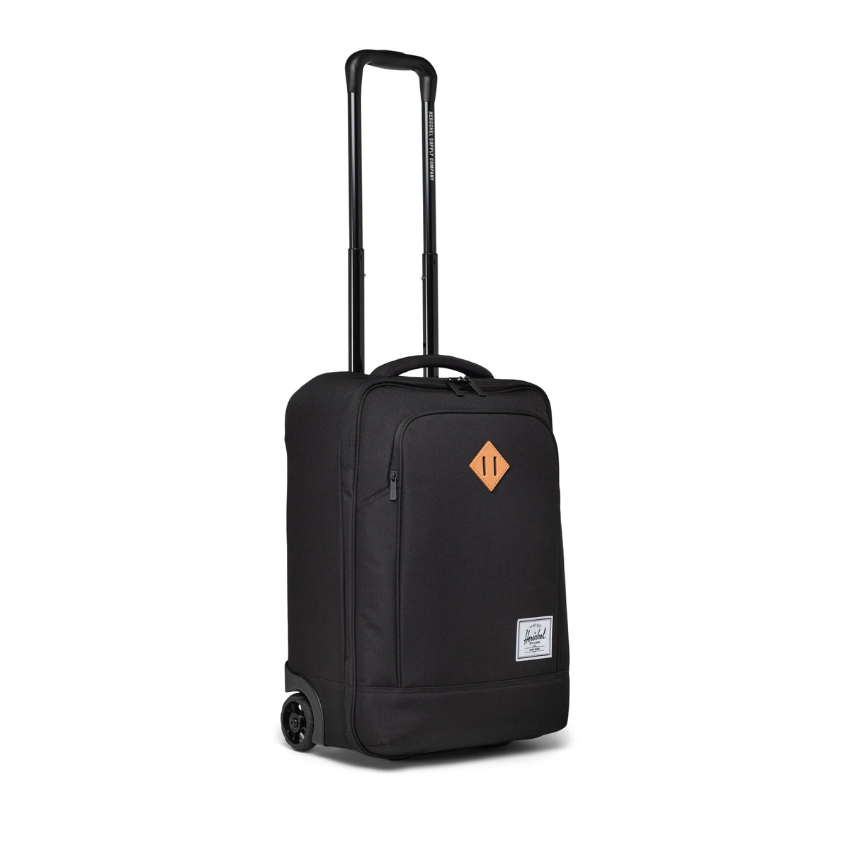 Herschel Heritage Softshell Luggage | Large Carry On - 37L in Black — angle view 4 # color_Black