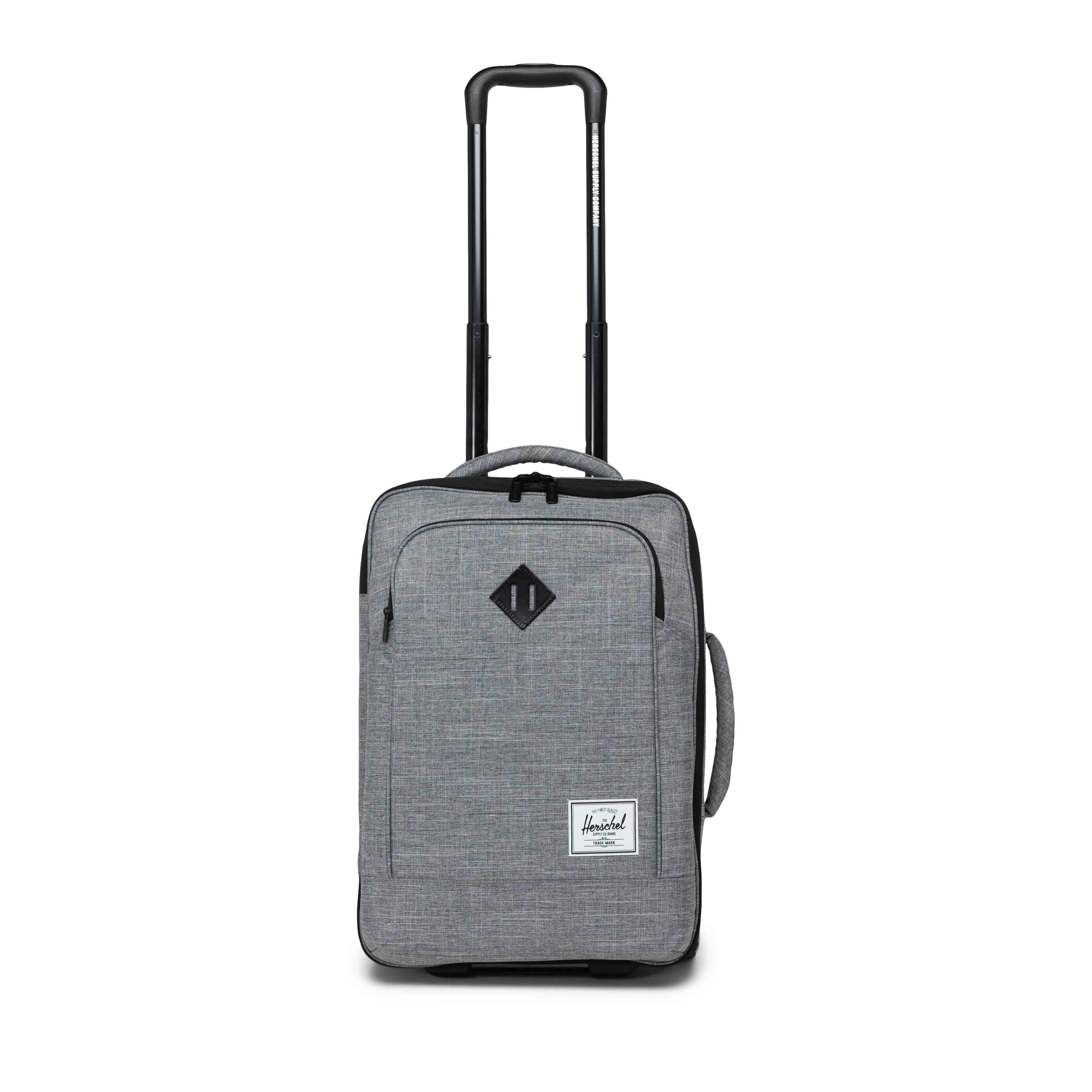 Herschel Heritage Softshell Luggage | Large Carry On - 37L in Raven Crosshatch — front view # color_Raven Crosshatch