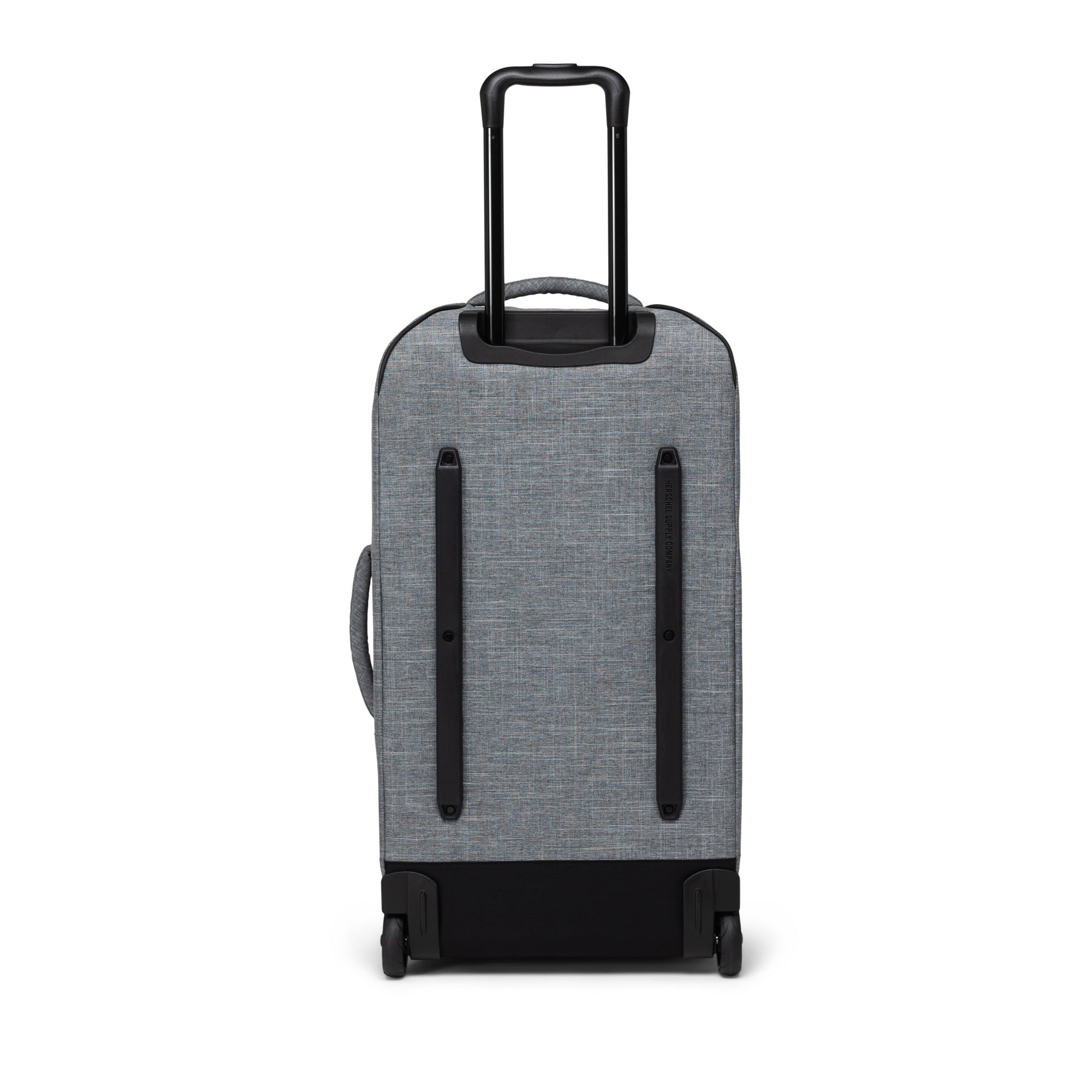 Herschel Heritage Softshell Luggage | Medium - 92L in Raven Crosshatch — back view 2 # color_Raven Crosshatch